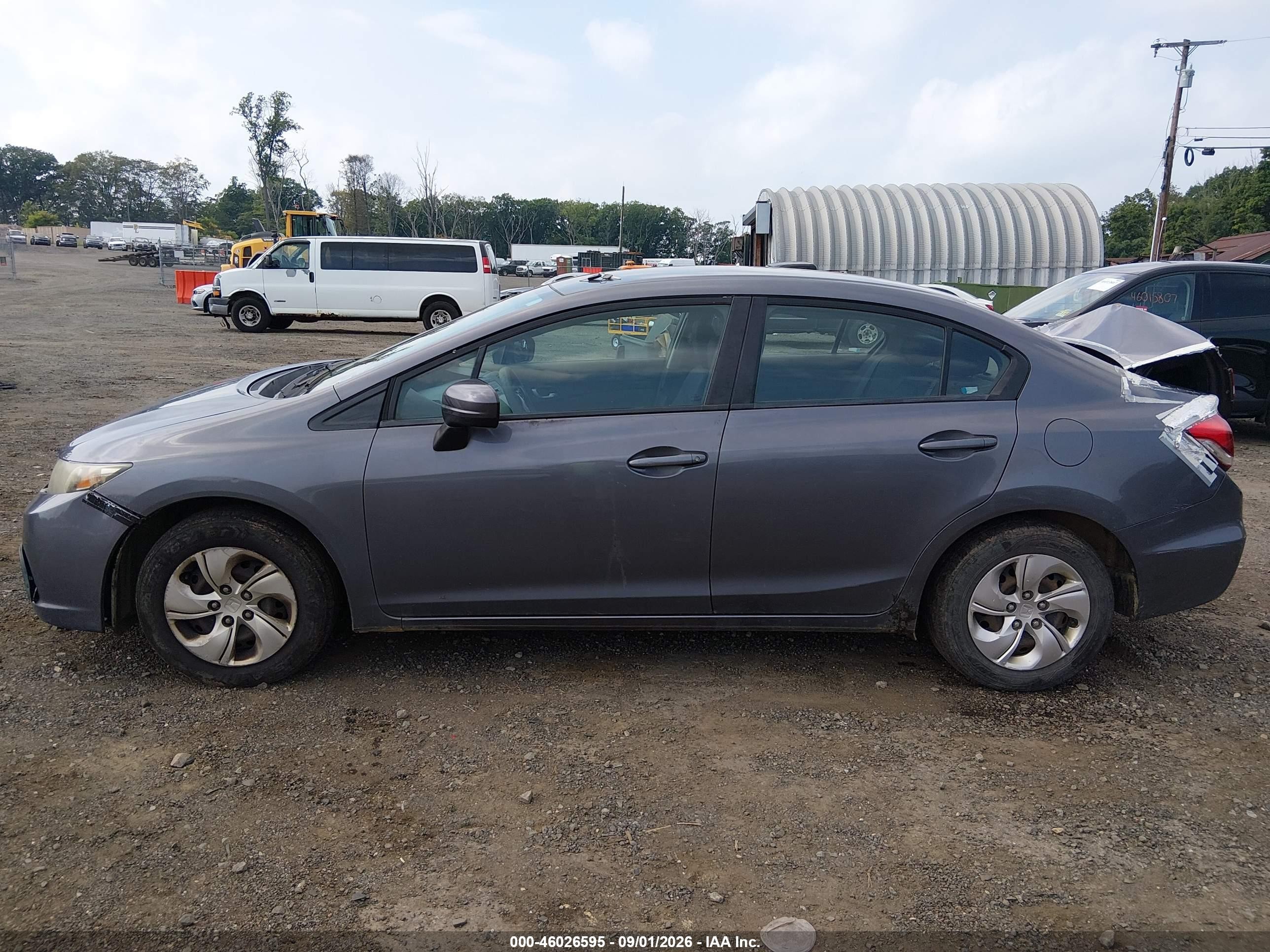 2014 Honda Civic Lx Gray vin: 2HGFB2F57EH514435