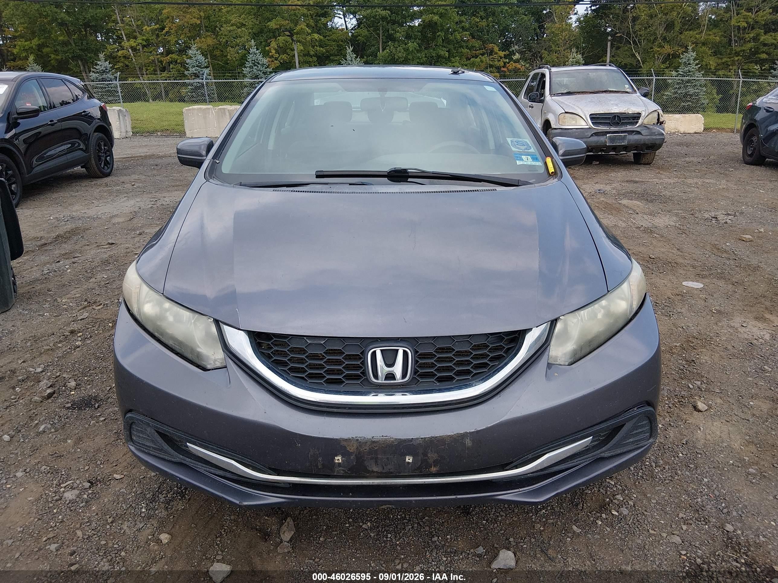 2014 Honda Civic Lx Gray vin: 2HGFB2F57EH514435