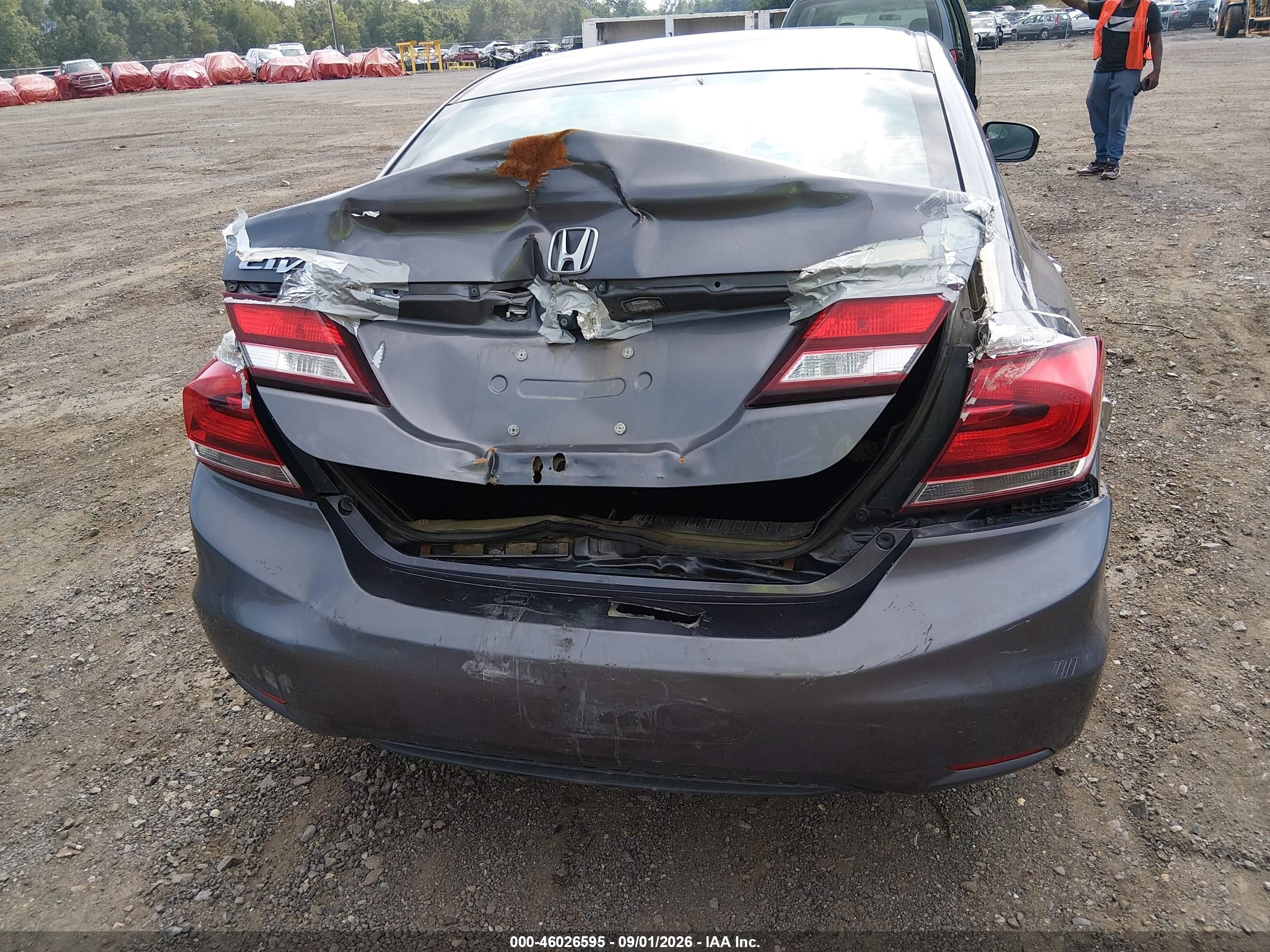 2014 Honda Civic Lx Gray vin: 2HGFB2F57EH514435