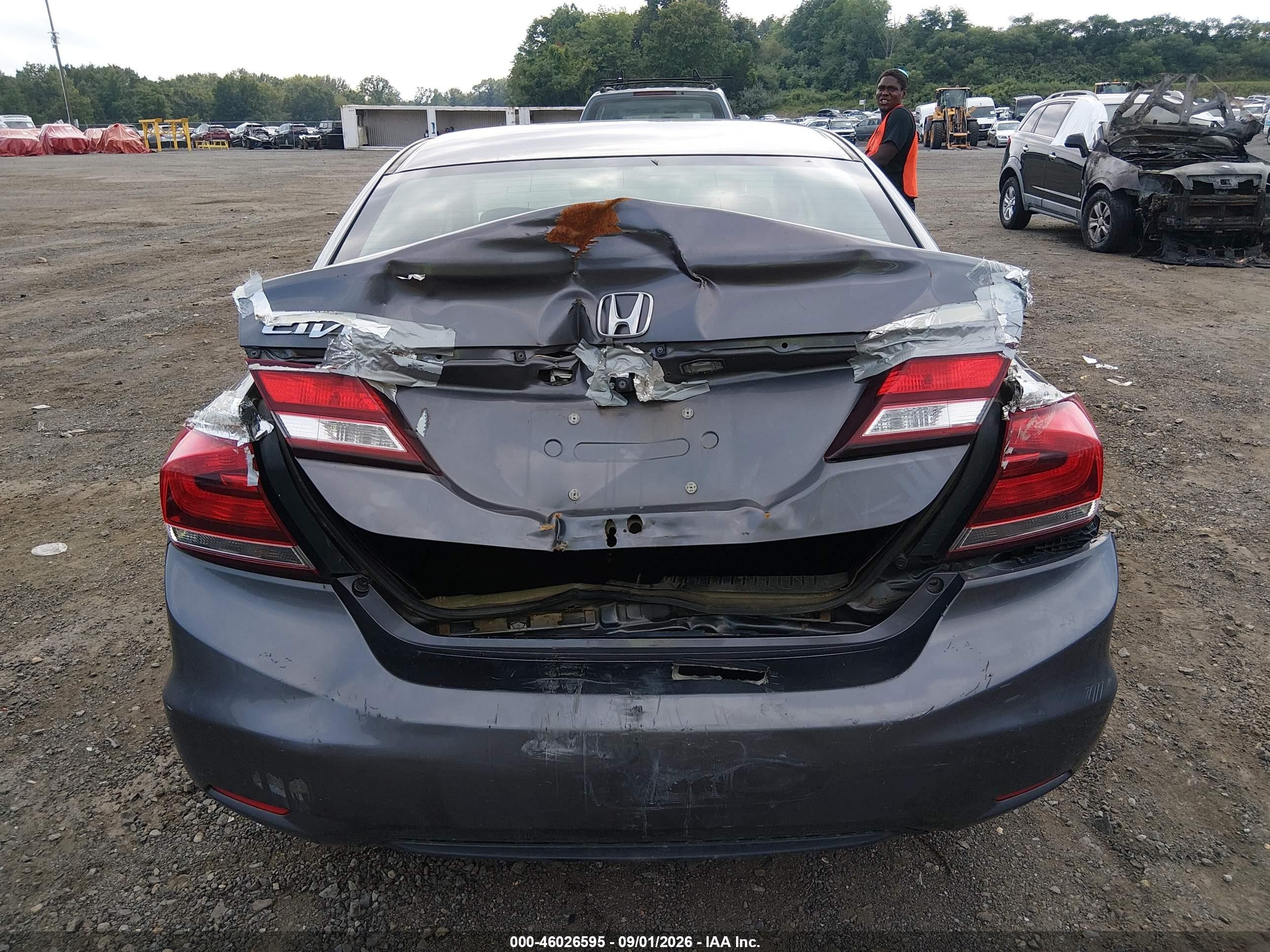 2014 Honda Civic Lx Gray vin: 2HGFB2F57EH514435