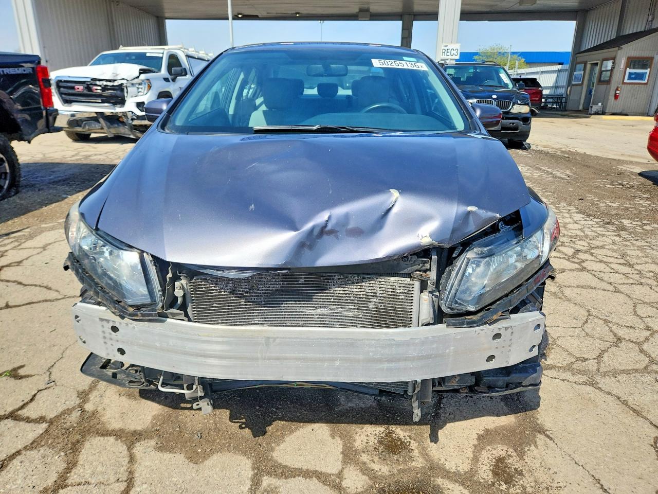 2014 Honda Civic Lx Gray vin: 2HGFB2F57EH515844