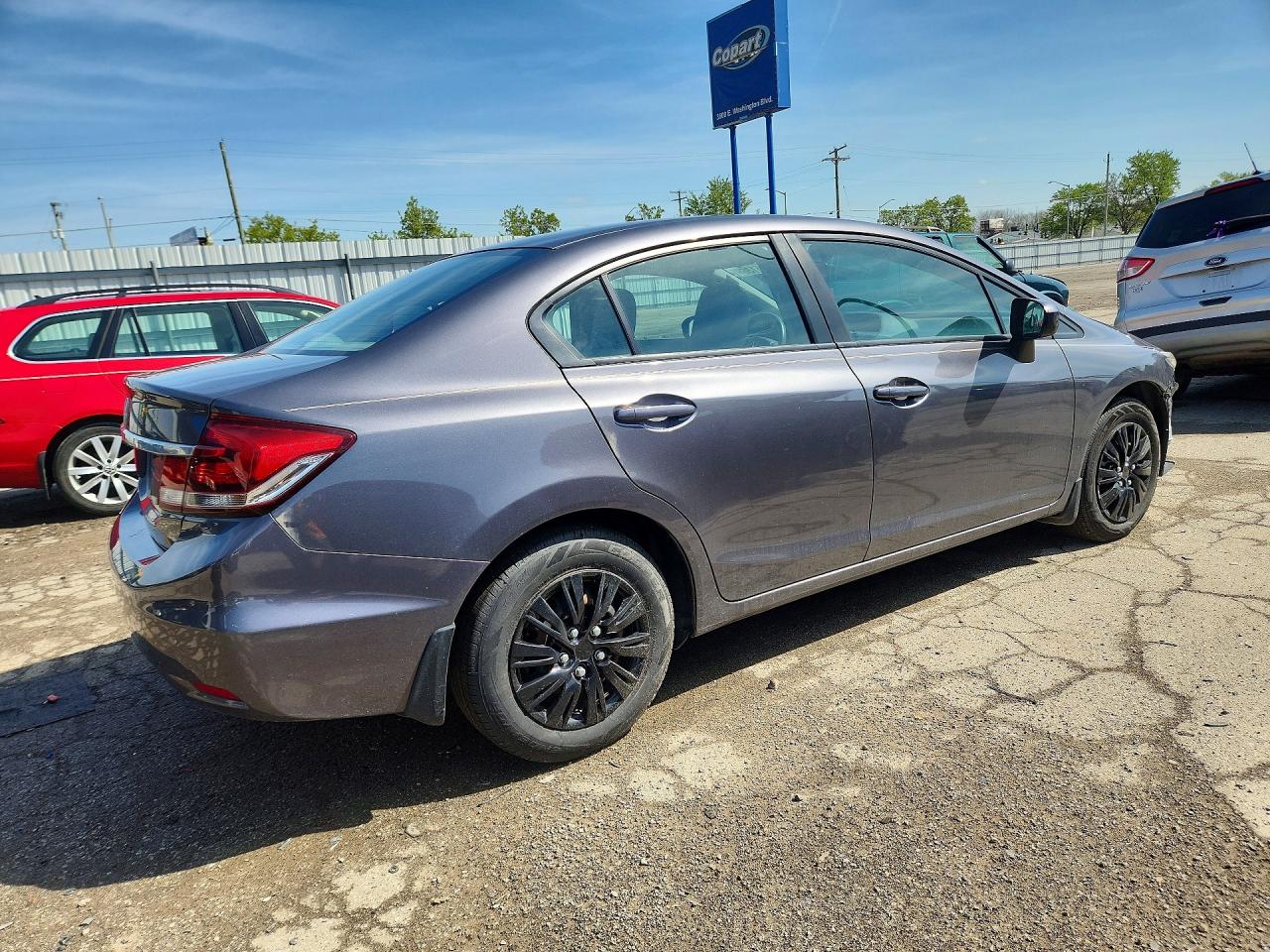 2014 Honda Civic Lx Gray vin: 2HGFB2F57EH515844