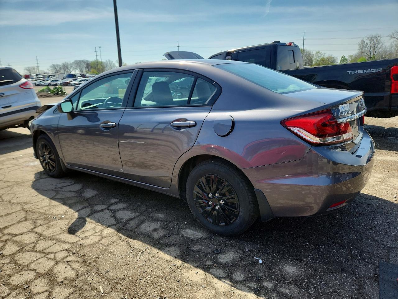 2014 Honda Civic Lx Gray vin: 2HGFB2F57EH515844