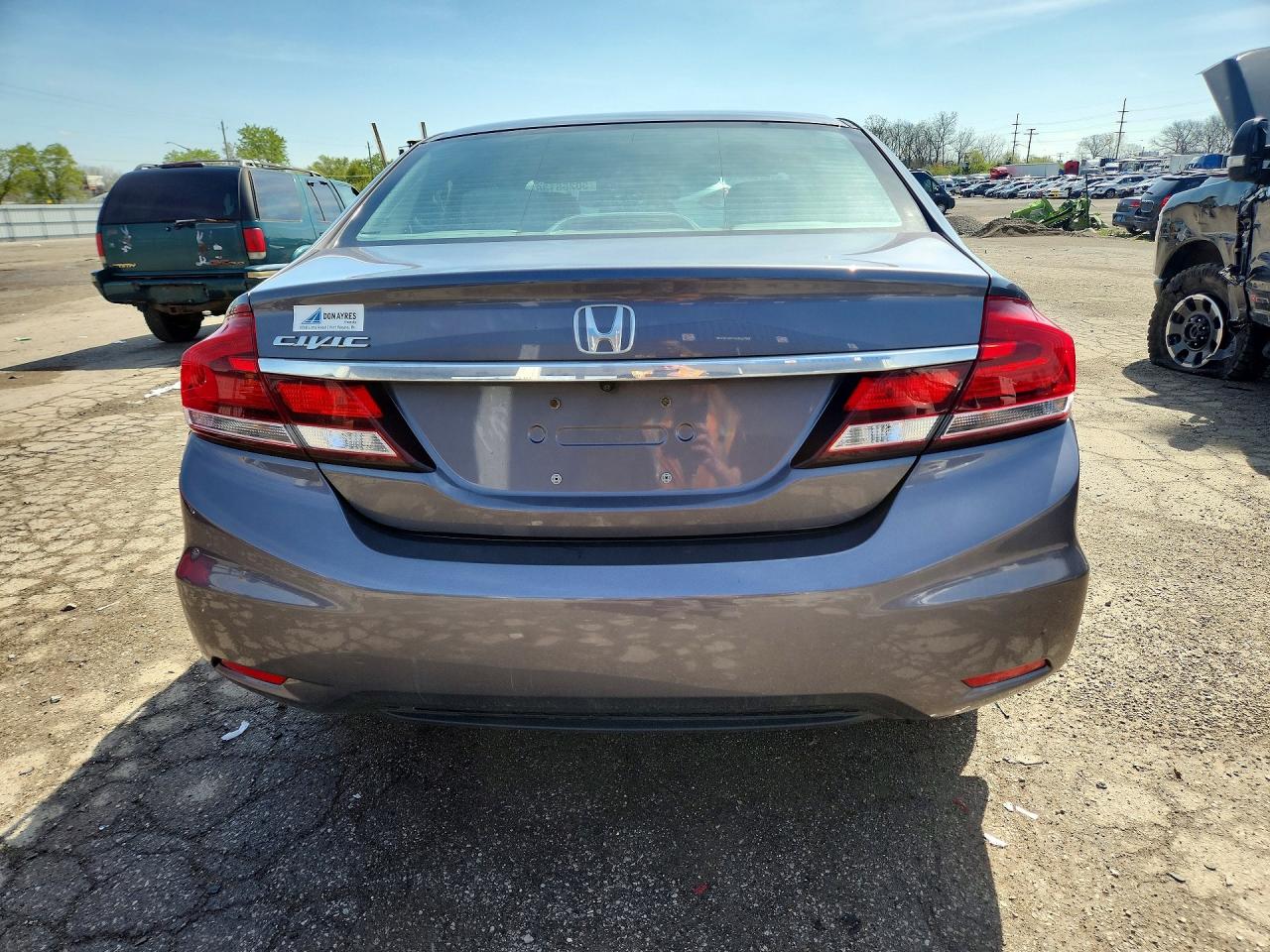 2014 Honda Civic Lx Gray vin: 2HGFB2F57EH515844
