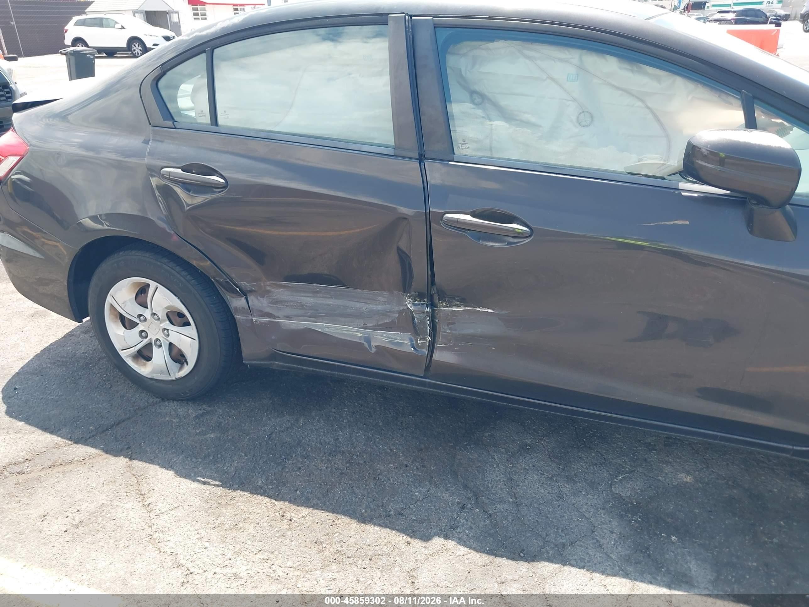 2014 Honda Civic Lx Gray vin: 2HGFB2F57EH516685