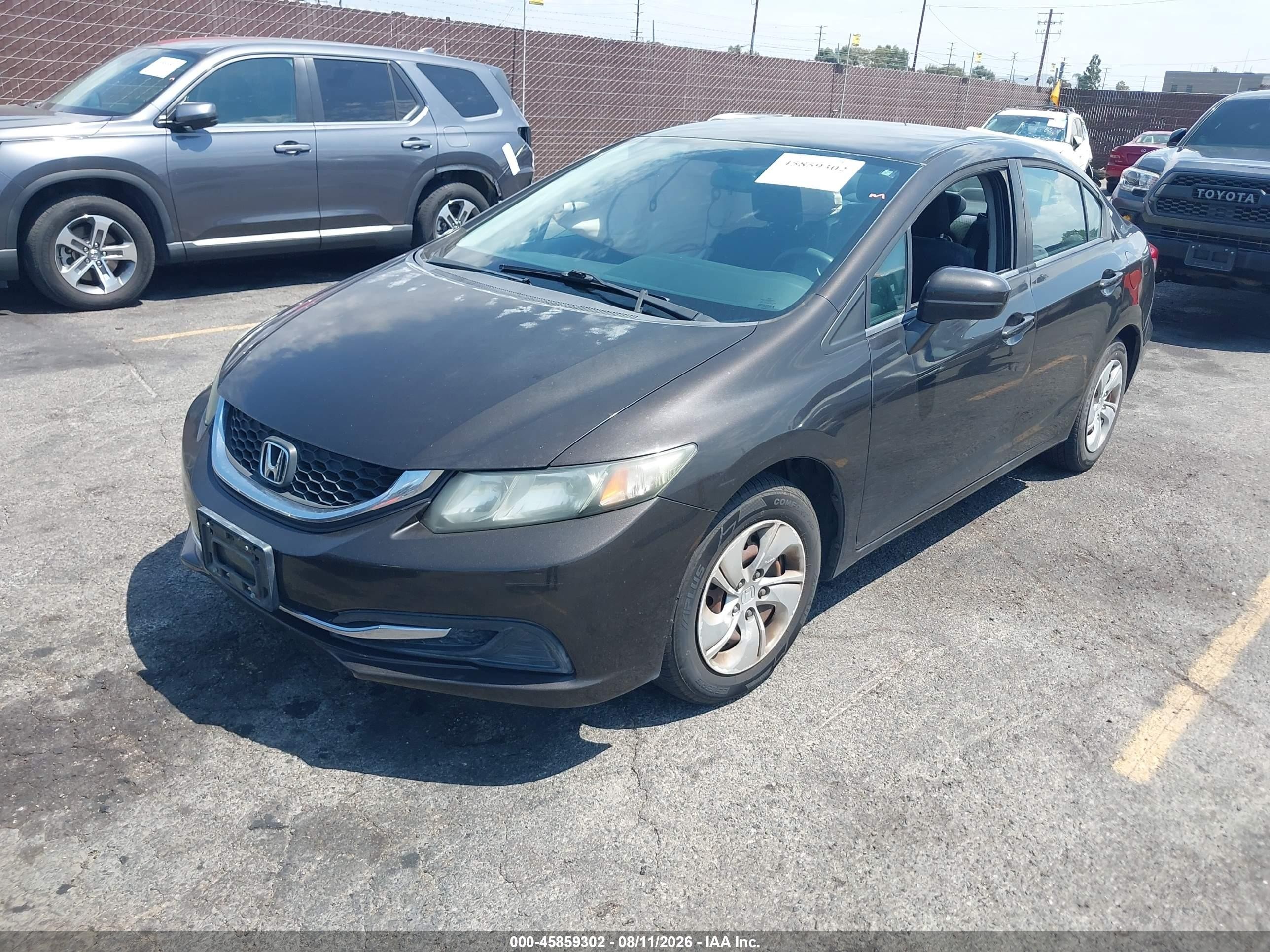 2014 Honda Civic Lx Gray vin: 2HGFB2F57EH516685
