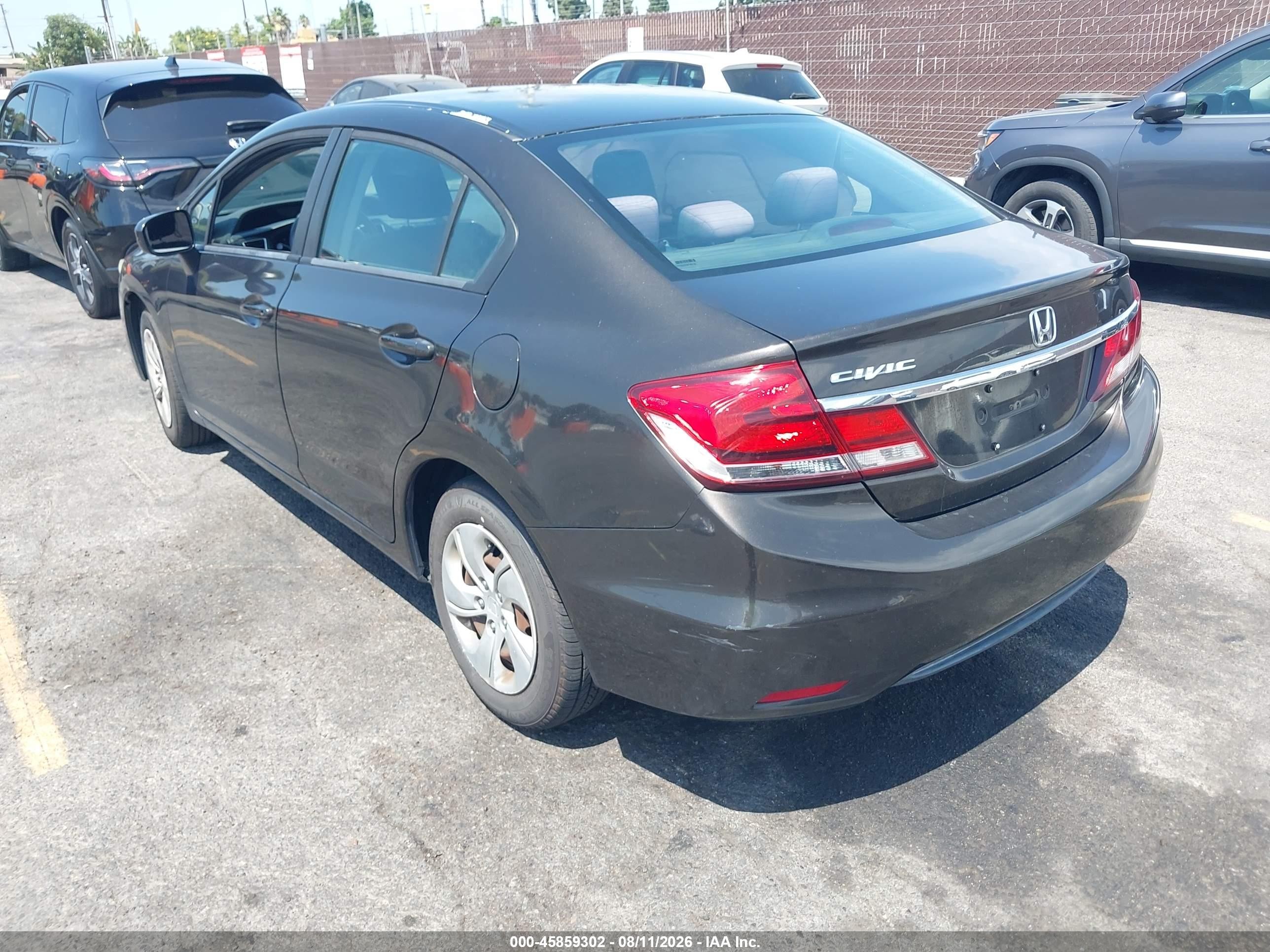 2014 Honda Civic Lx Gray vin: 2HGFB2F57EH516685