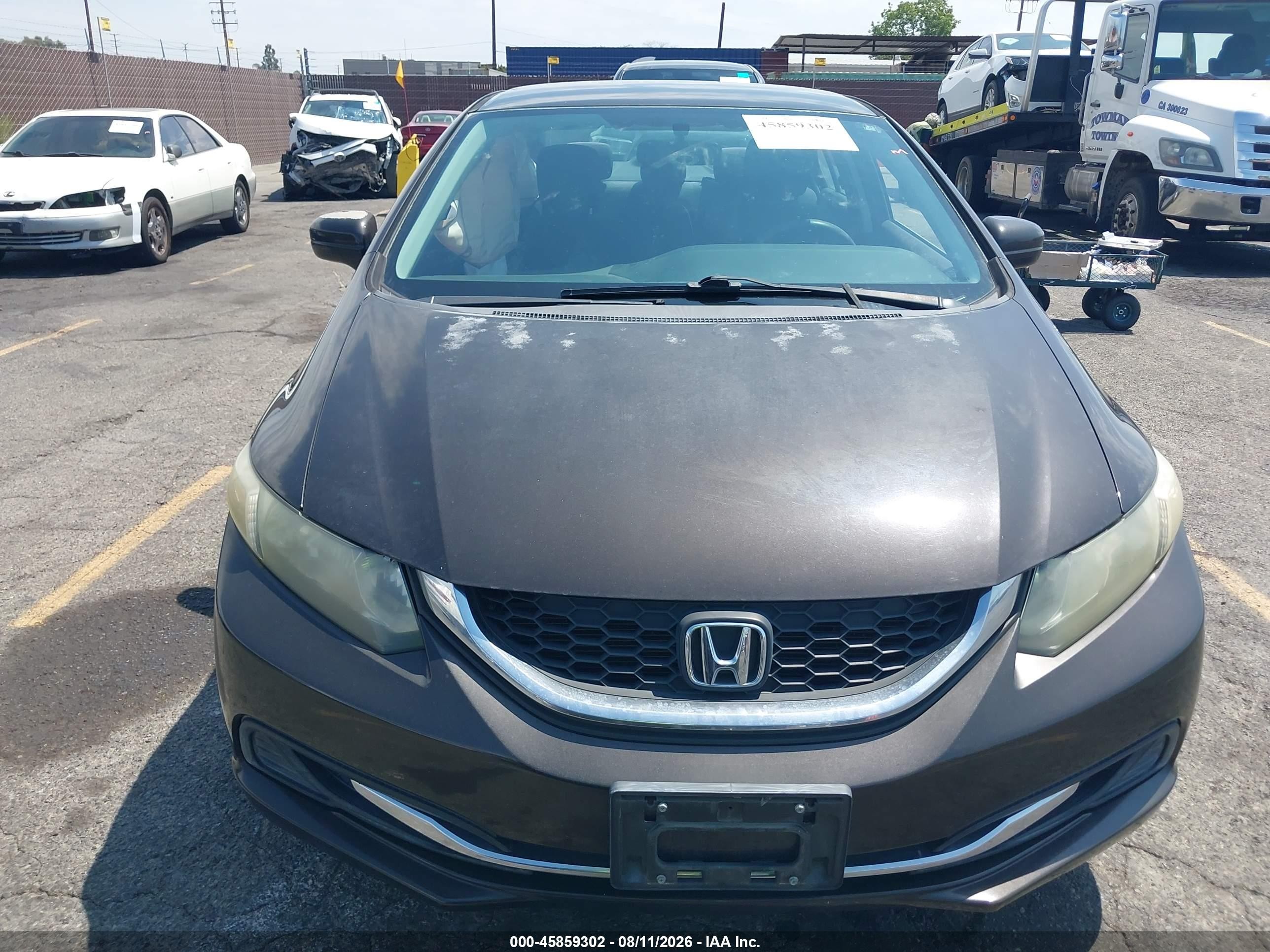 2014 Honda Civic Lx Gray vin: 2HGFB2F57EH516685