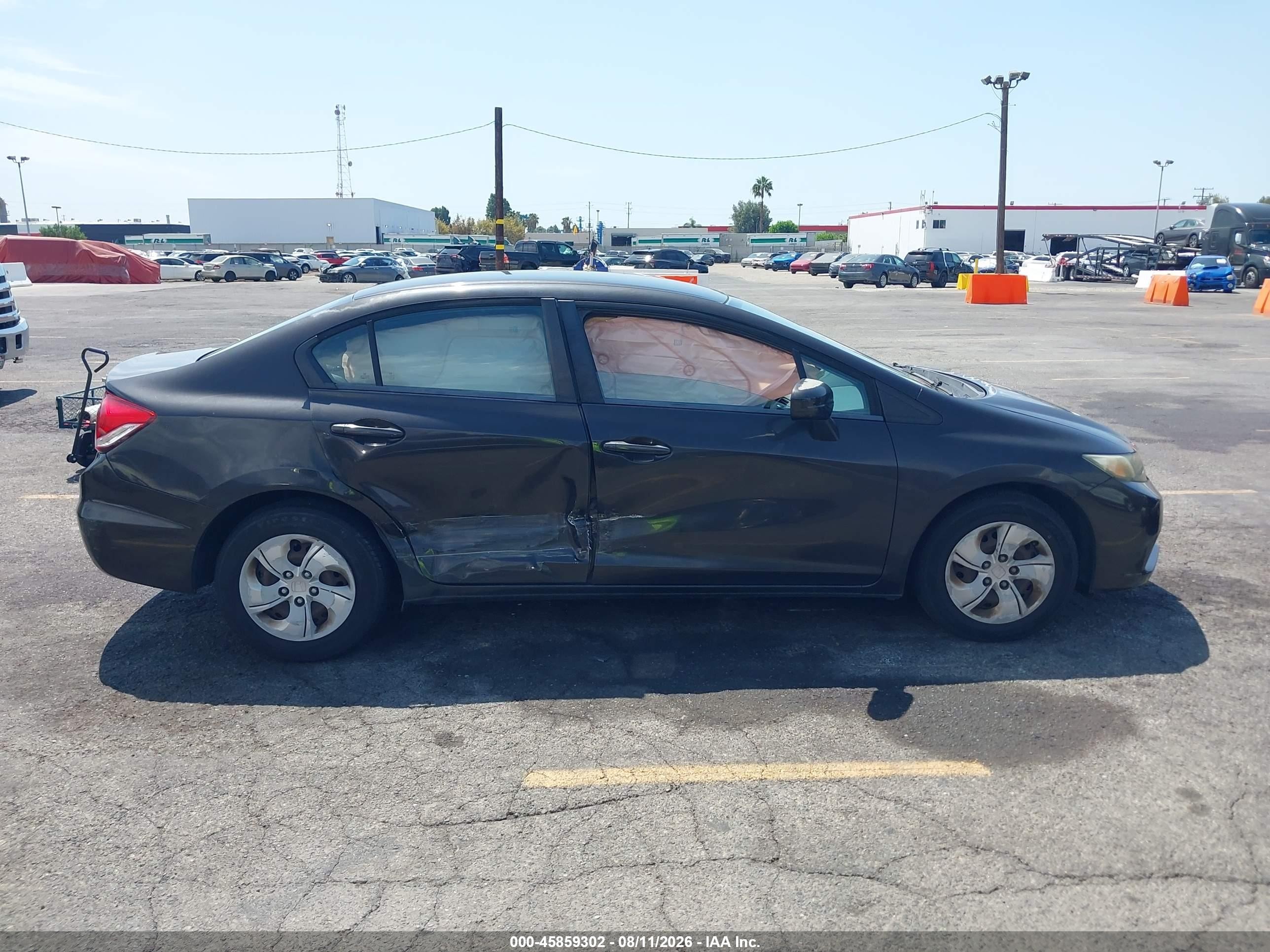 2014 Honda Civic Lx Gray vin: 2HGFB2F57EH516685