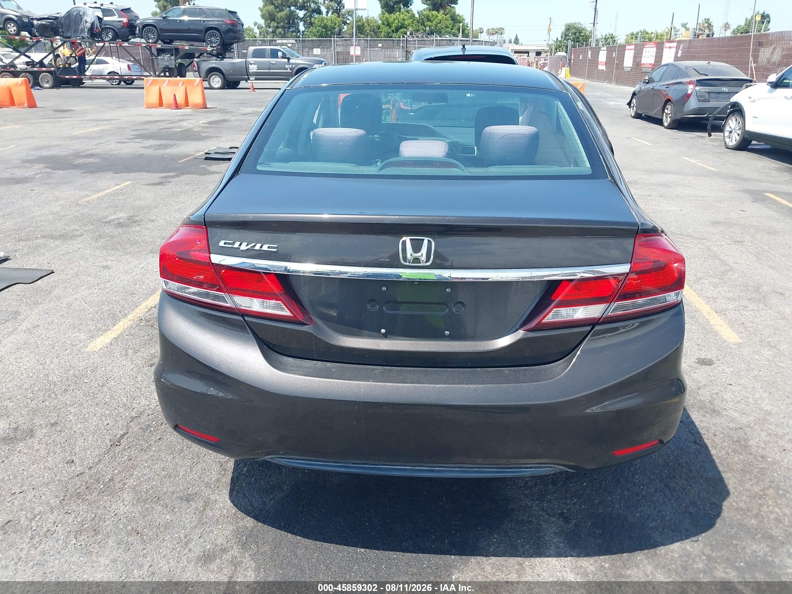 2014 Honda Civic Lx Gray vin: 2HGFB2F57EH516685