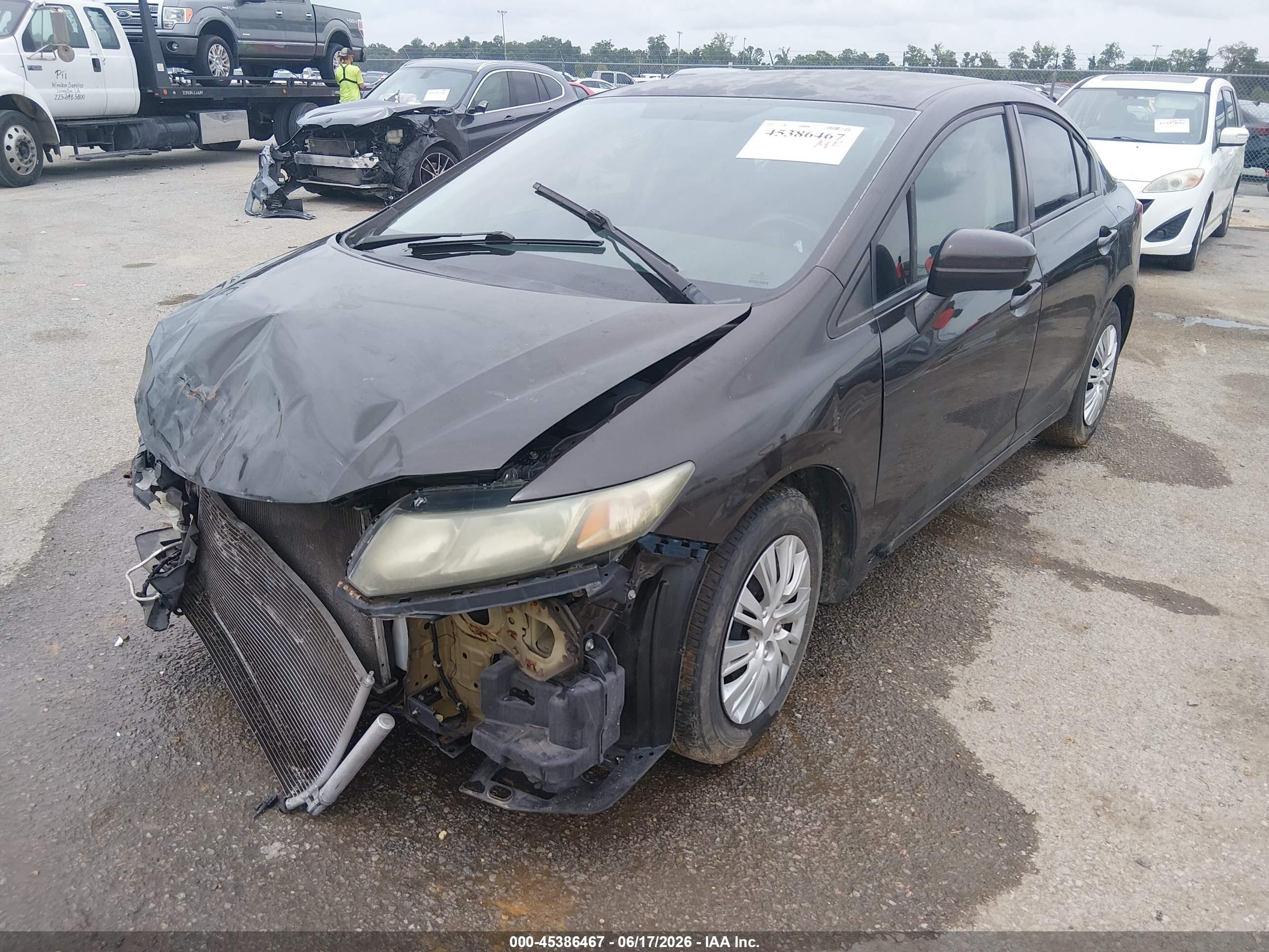 2014 Honda Civic Lx Коричневый vin: 2HGFB2F57EH524740