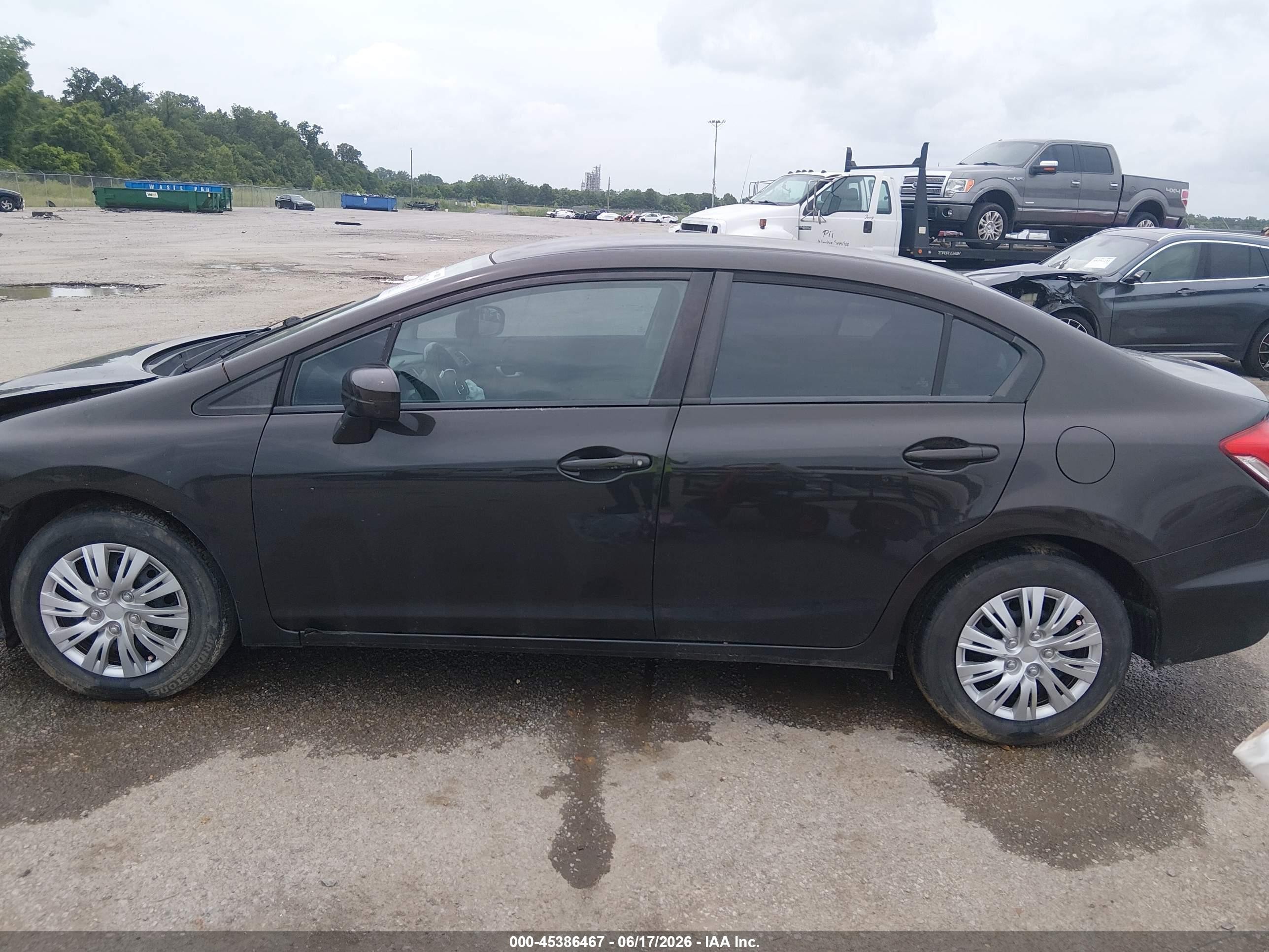 2014 Honda Civic Lx Коричневый vin: 2HGFB2F57EH524740