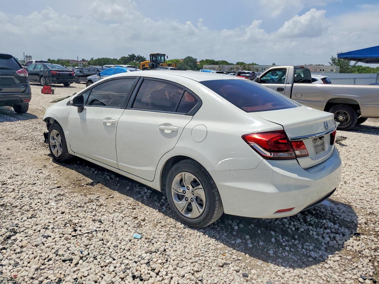 2014 Honda Civic Lx White vin: 2HGFB2F57EH525967