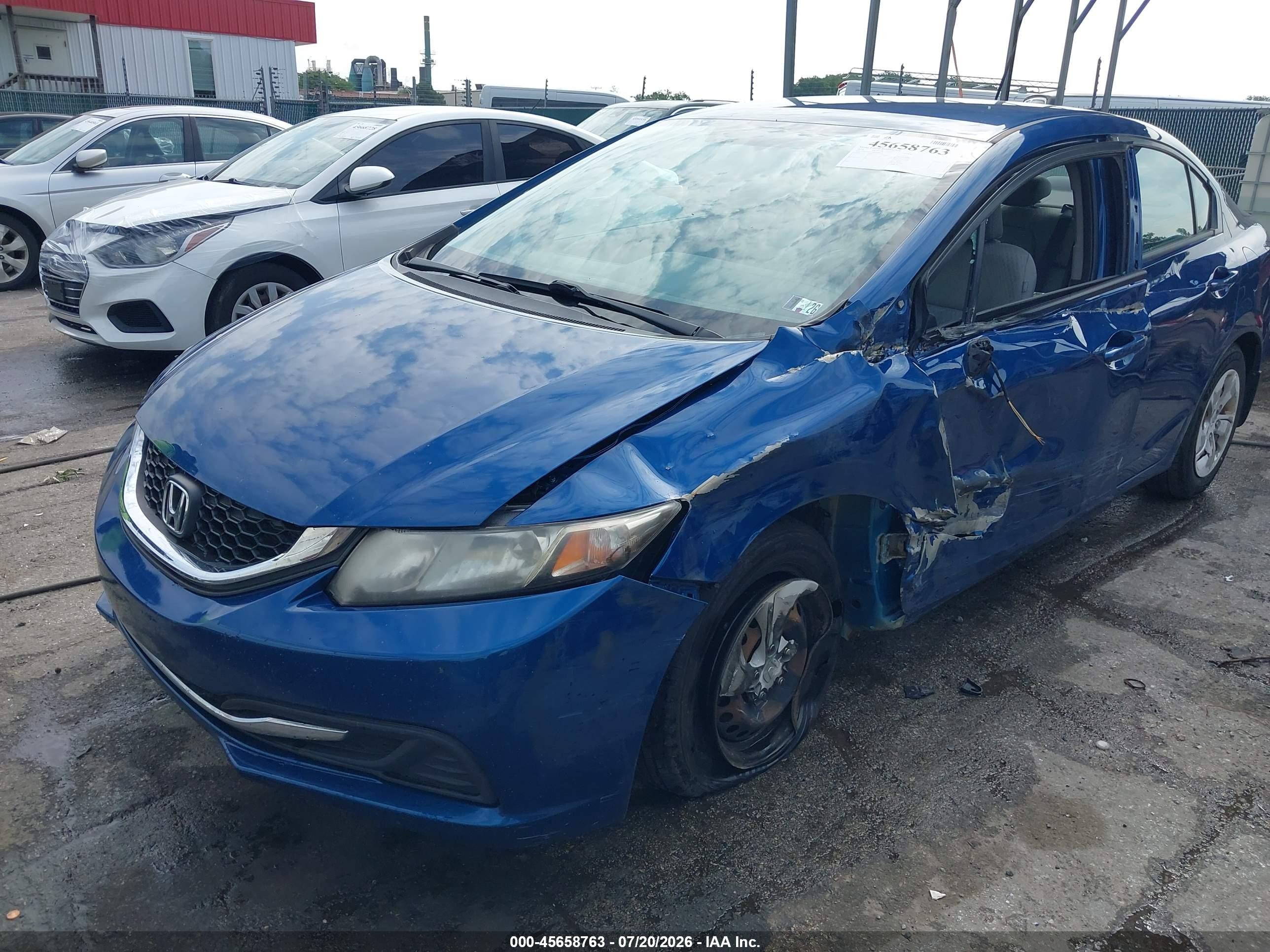 2014 Honda Civic Lx Синий vin: 2HGFB2F57EH540453