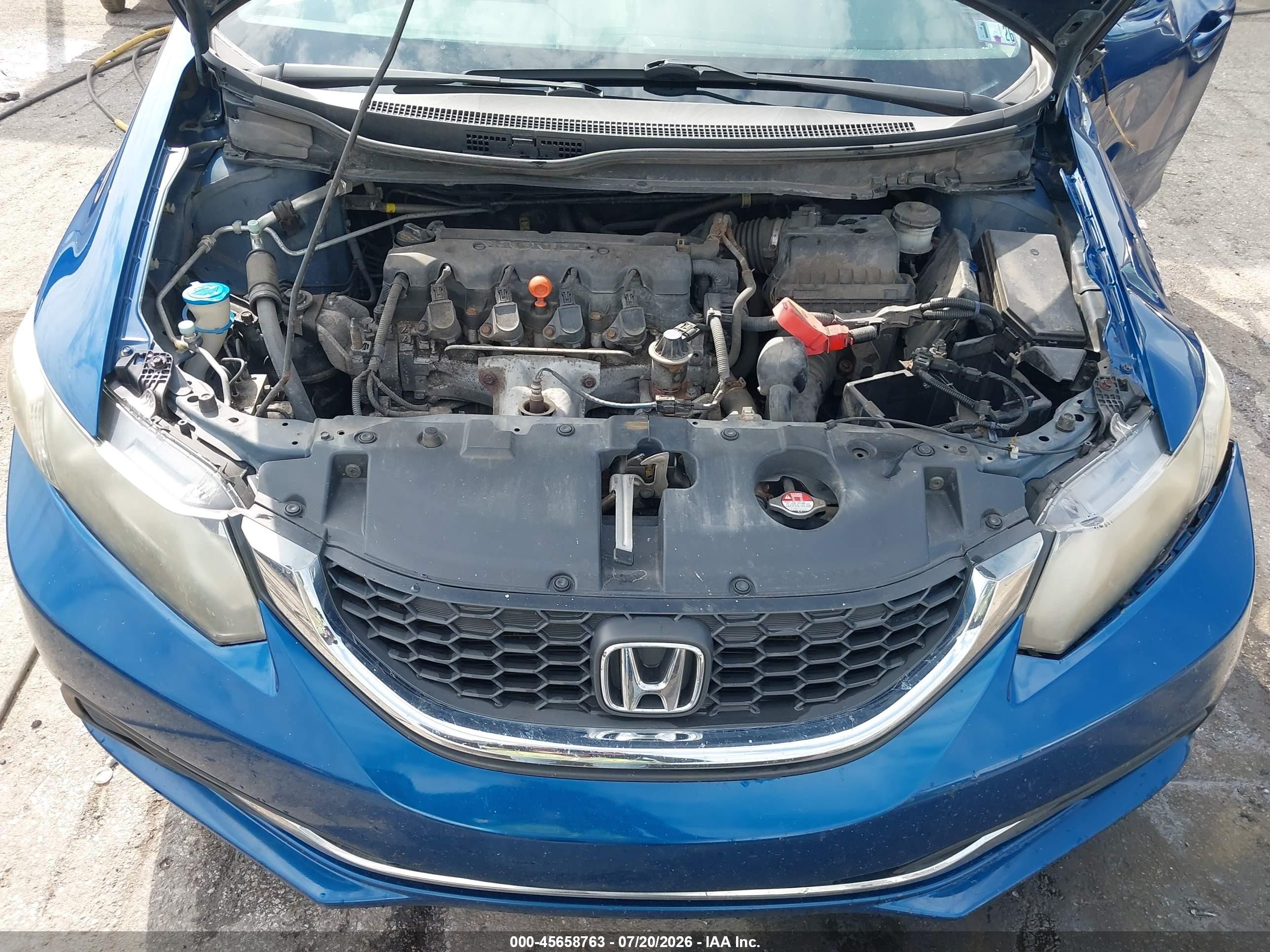 2014 Honda Civic Lx Синий vin: 2HGFB2F57EH540453