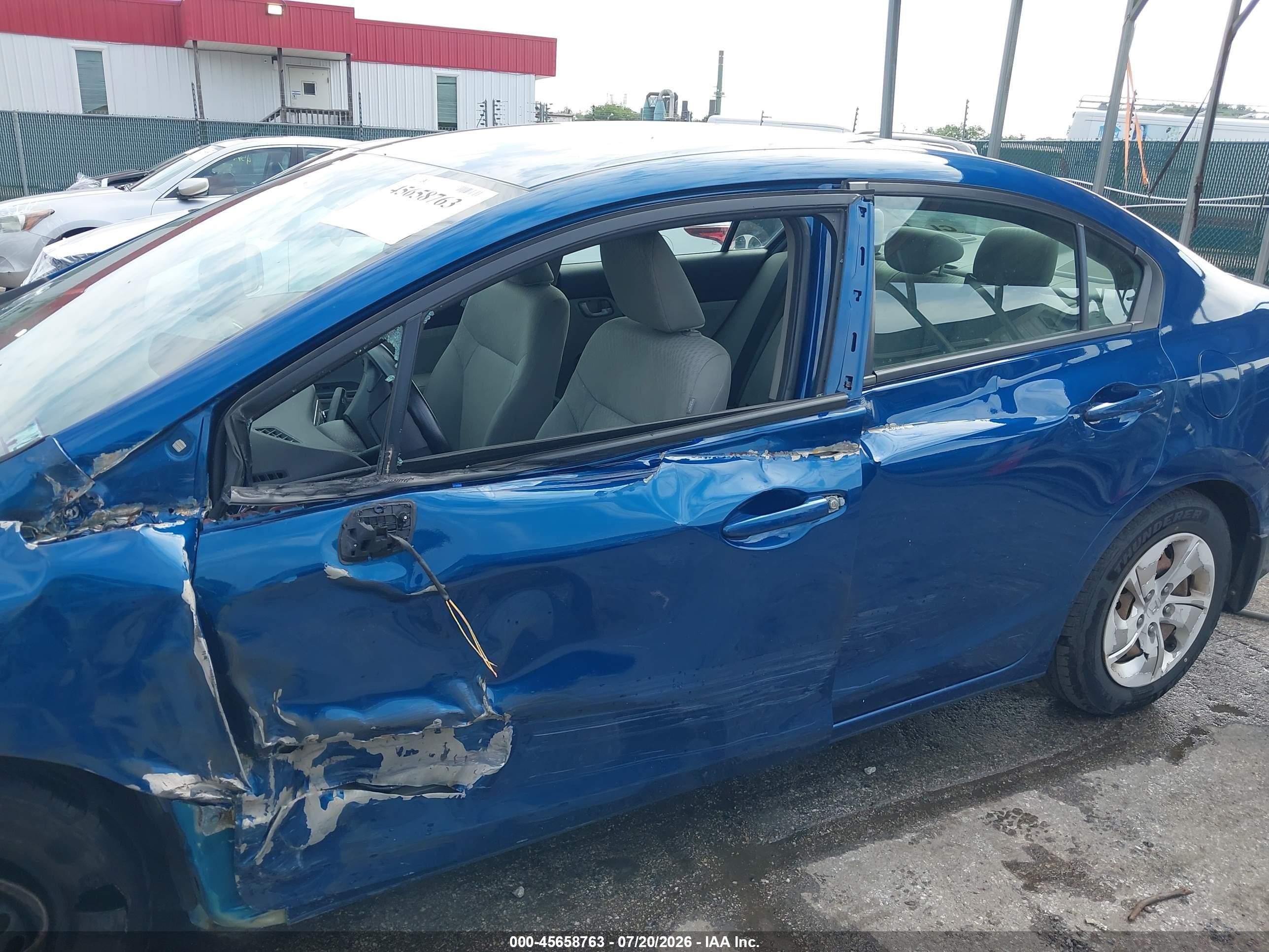 2014 Honda Civic Lx Синий vin: 2HGFB2F57EH540453