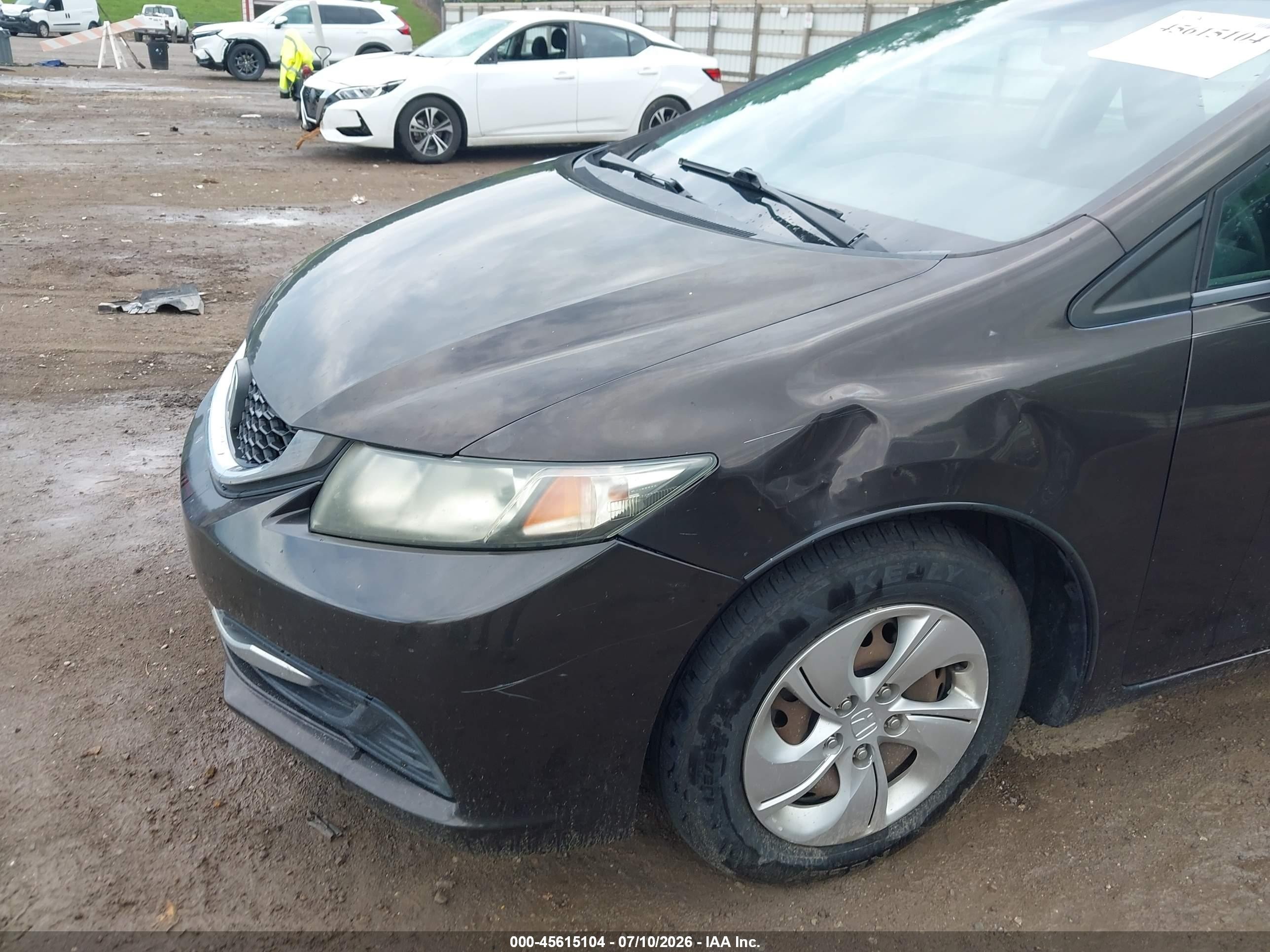 2014 Honda Civic Lx Серый vin: 2HGFB2F57EH542638