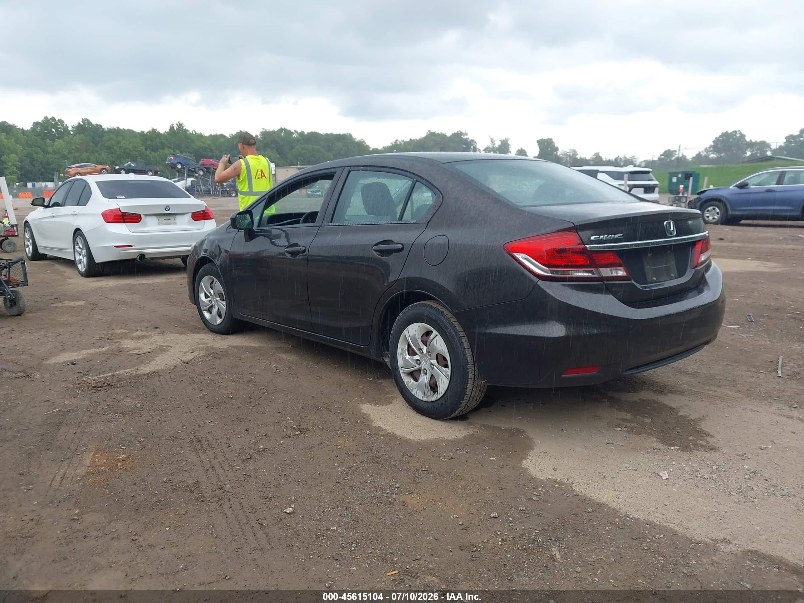 2014 Honda Civic Lx Серый vin: 2HGFB2F57EH542638