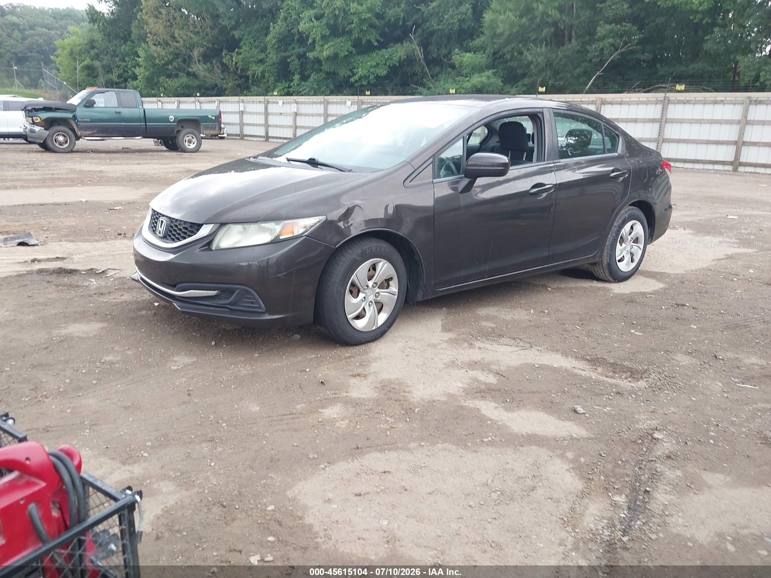2014 Honda Civic Lx Серый vin: 2HGFB2F57EH542638