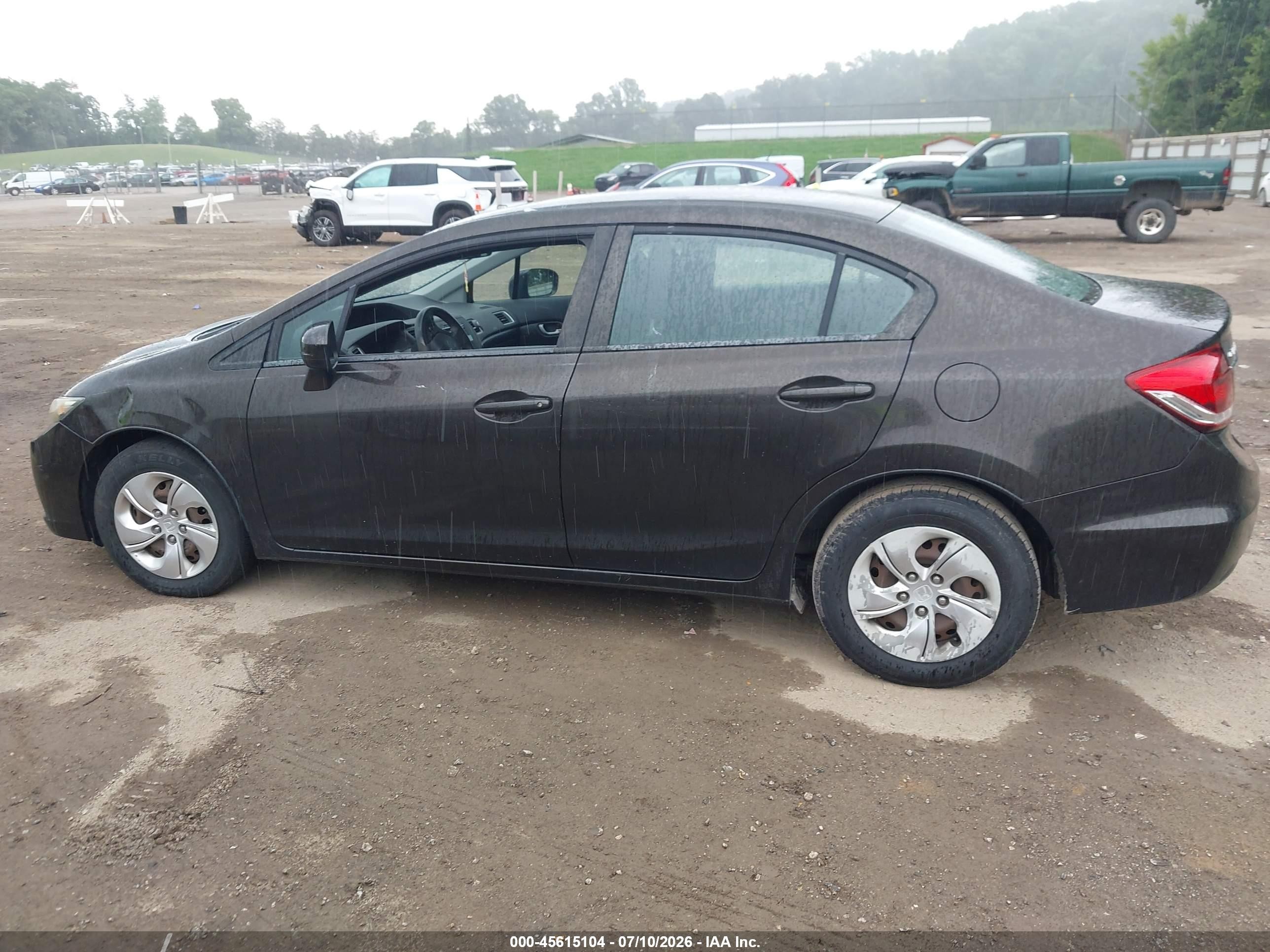 2014 Honda Civic Lx Серый vin: 2HGFB2F57EH542638