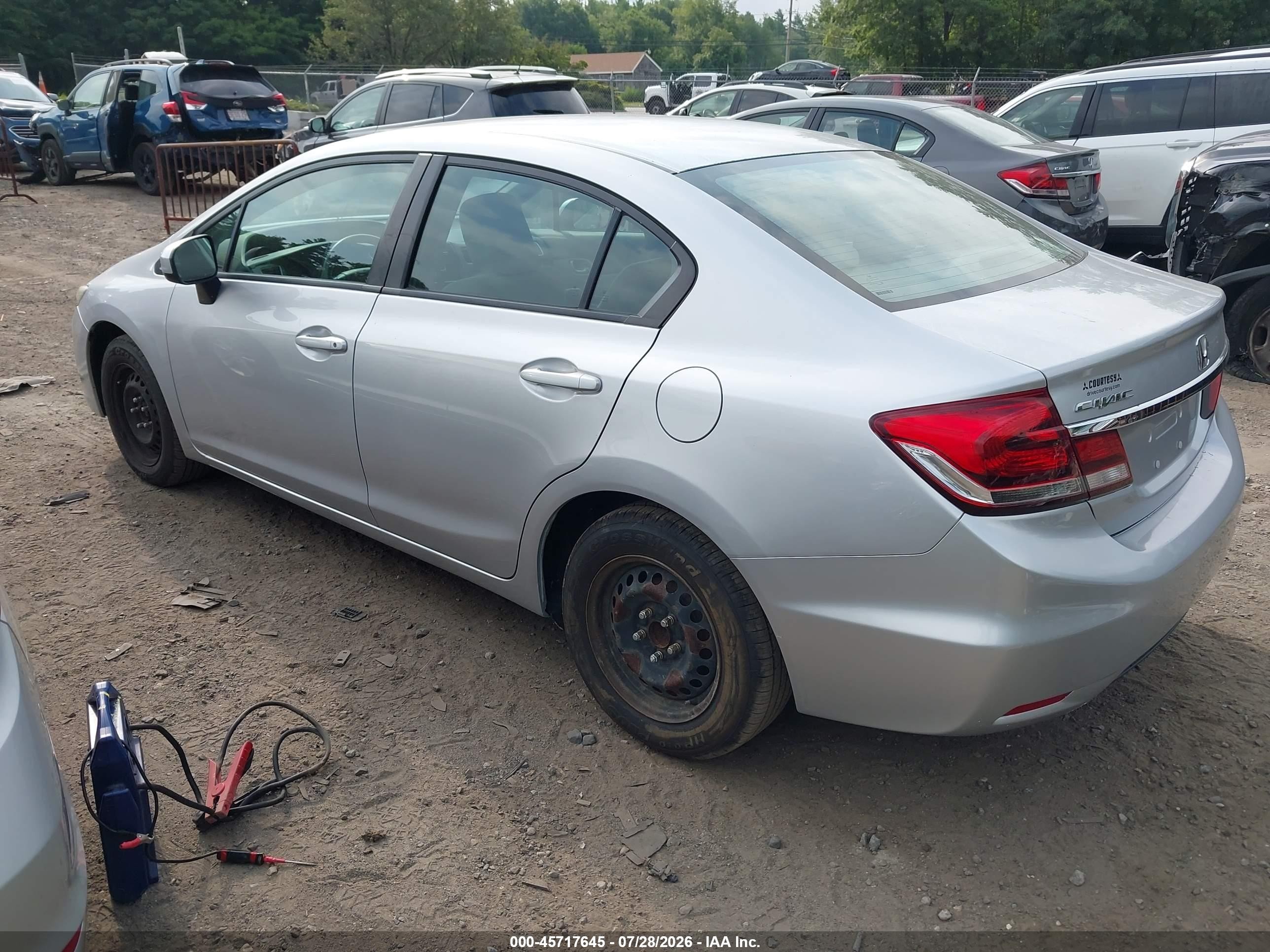 2014 Honda Civic Lx Silver vin: 2HGFB2F57EH546687