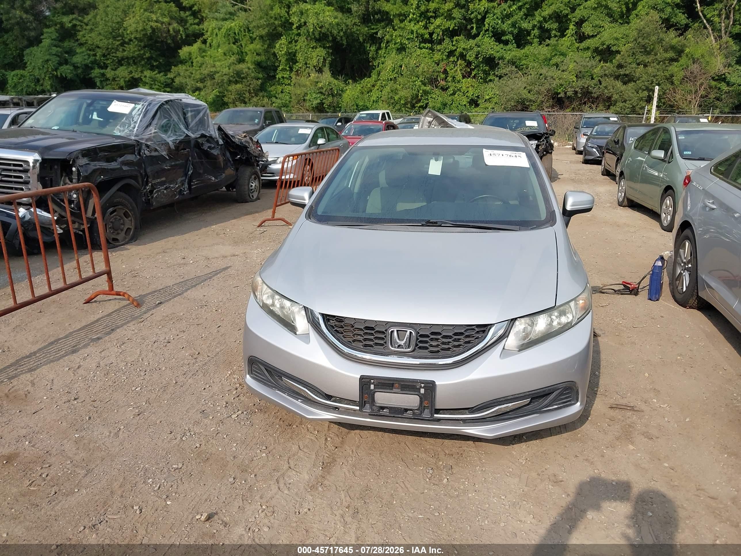 2014 Honda Civic Lx Silver vin: 2HGFB2F57EH546687