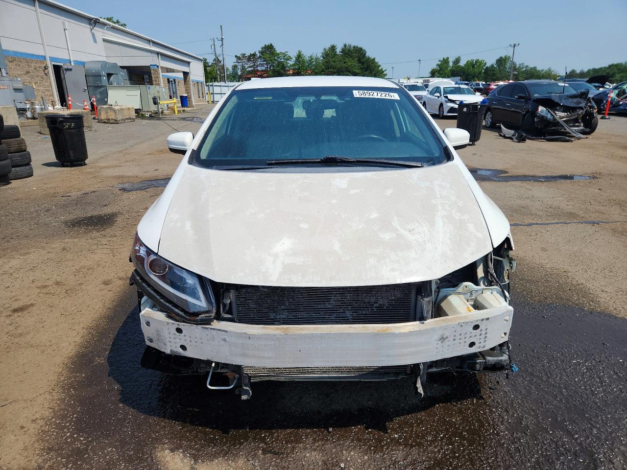 2014 Honda Civic Lx White vin: 2HGFB2F57EH551906