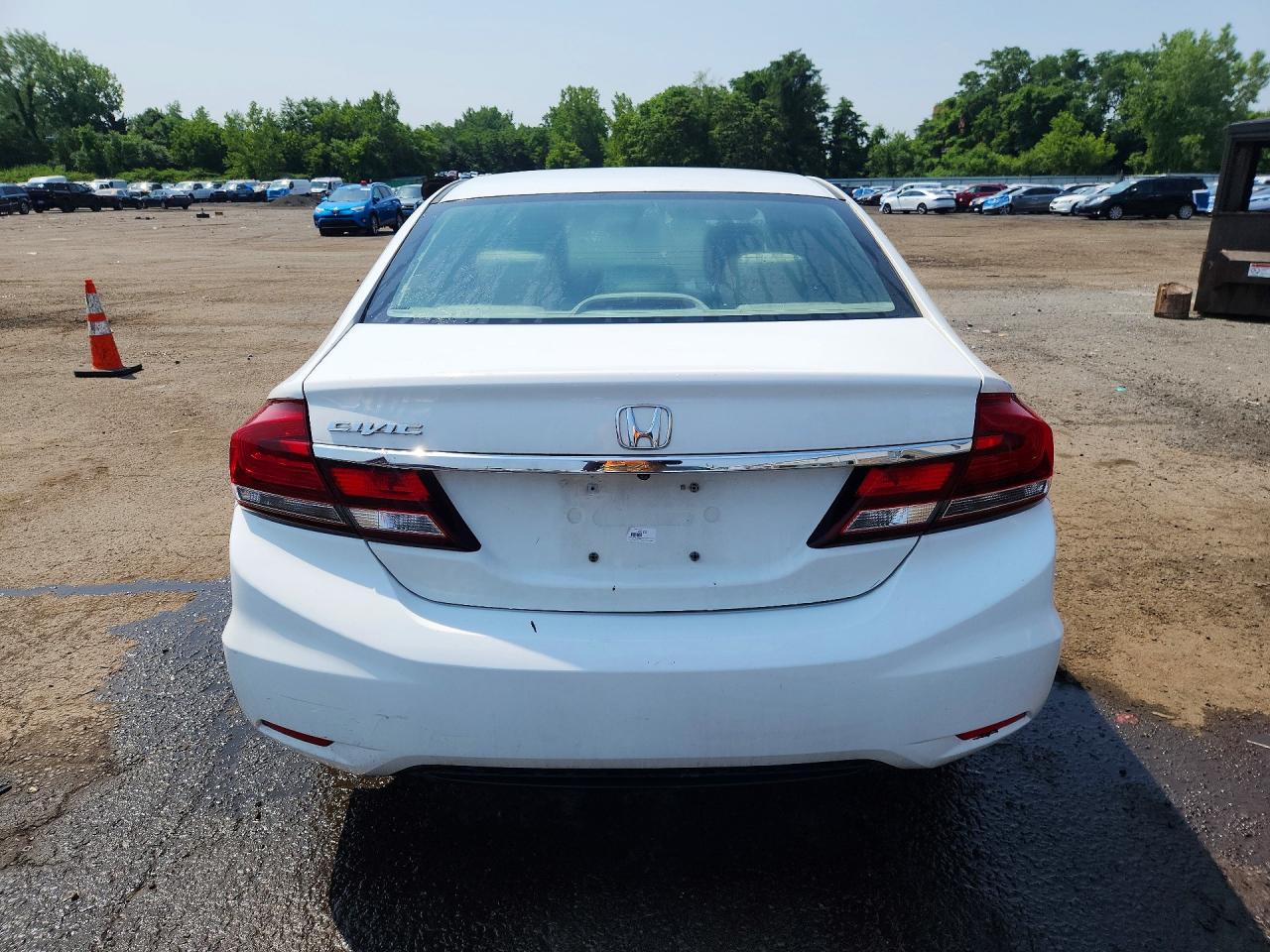 2014 Honda Civic Lx White vin: 2HGFB2F57EH551906