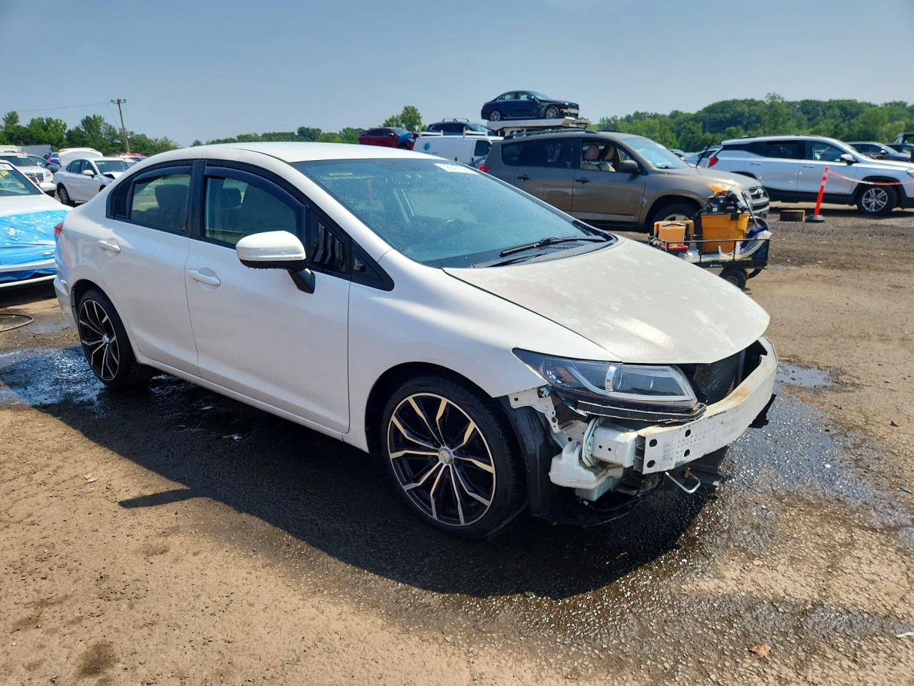 2014 Honda Civic Lx White vin: 2HGFB2F57EH551906