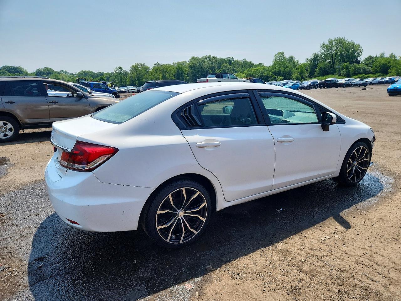 2014 Honda Civic Lx White vin: 2HGFB2F57EH551906