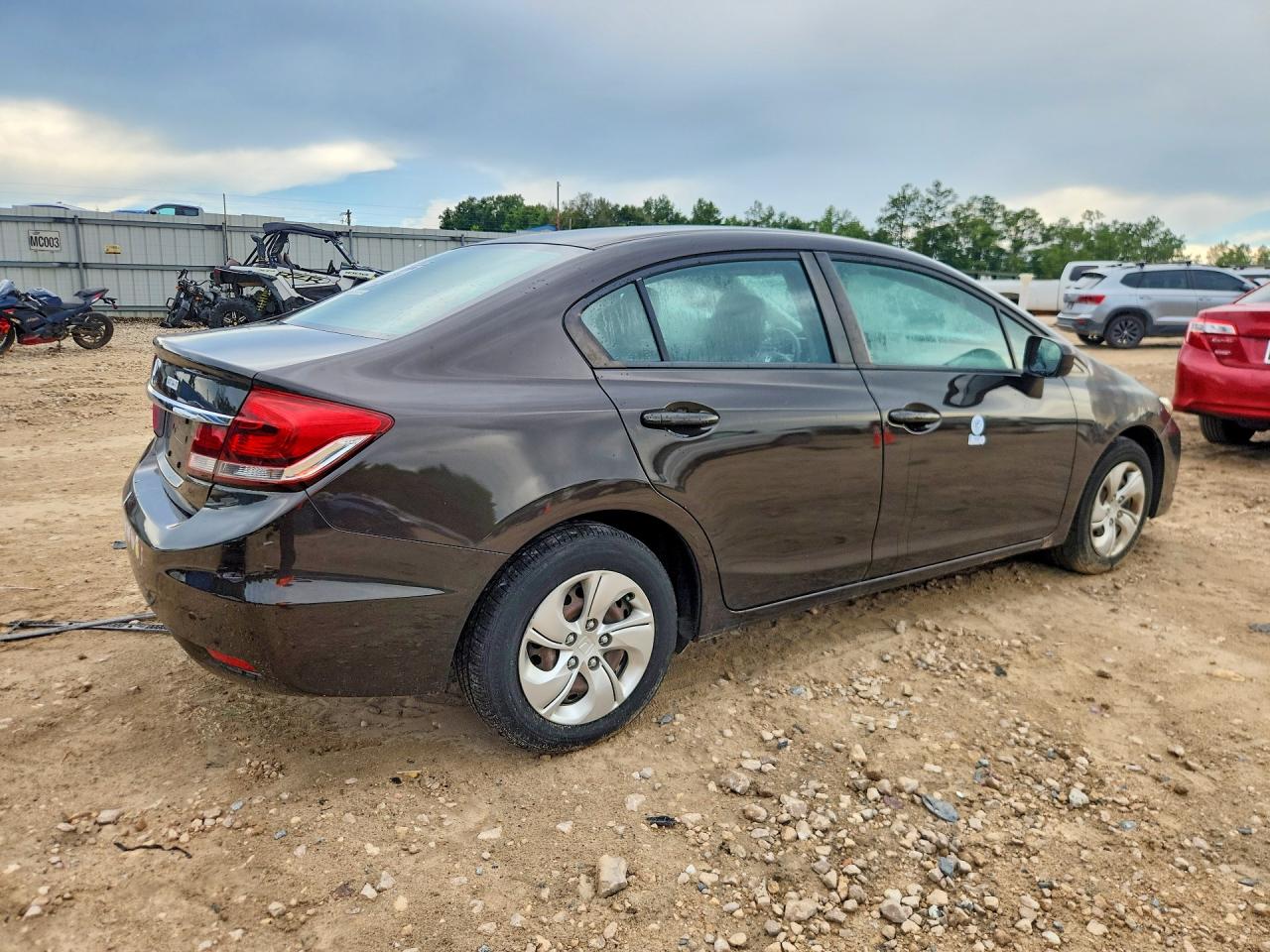 2014 Honda Civic Lx Brown vin: 2HGFB2F57EH554949