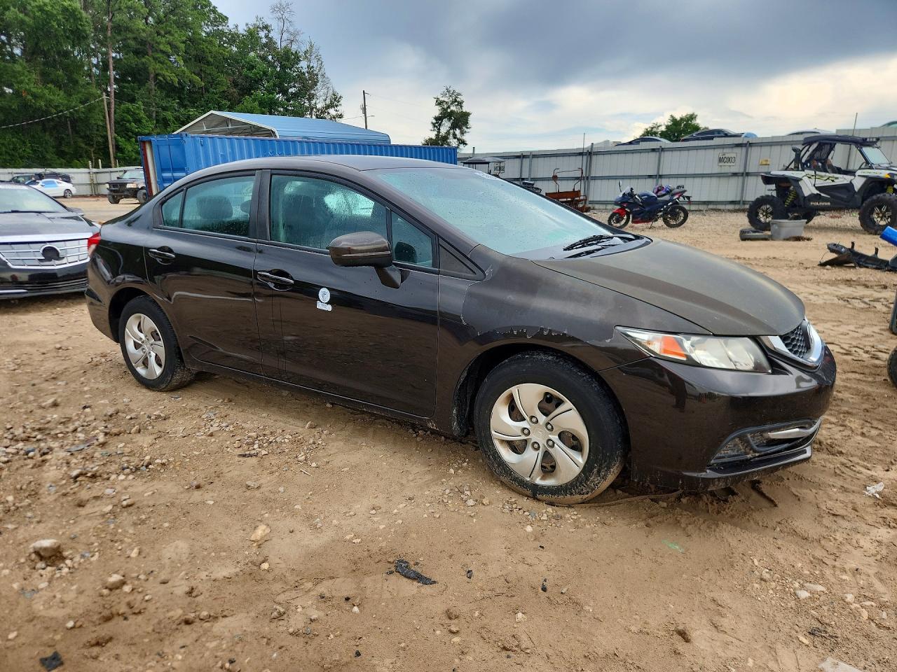2014 Honda Civic Lx Brown vin: 2HGFB2F57EH554949