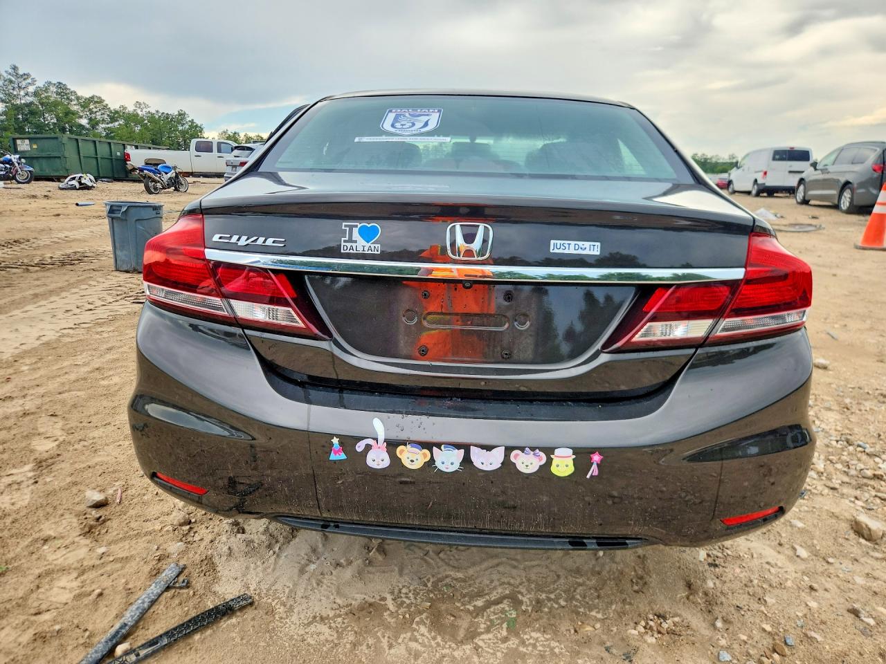 2014 Honda Civic Lx Brown vin: 2HGFB2F57EH554949