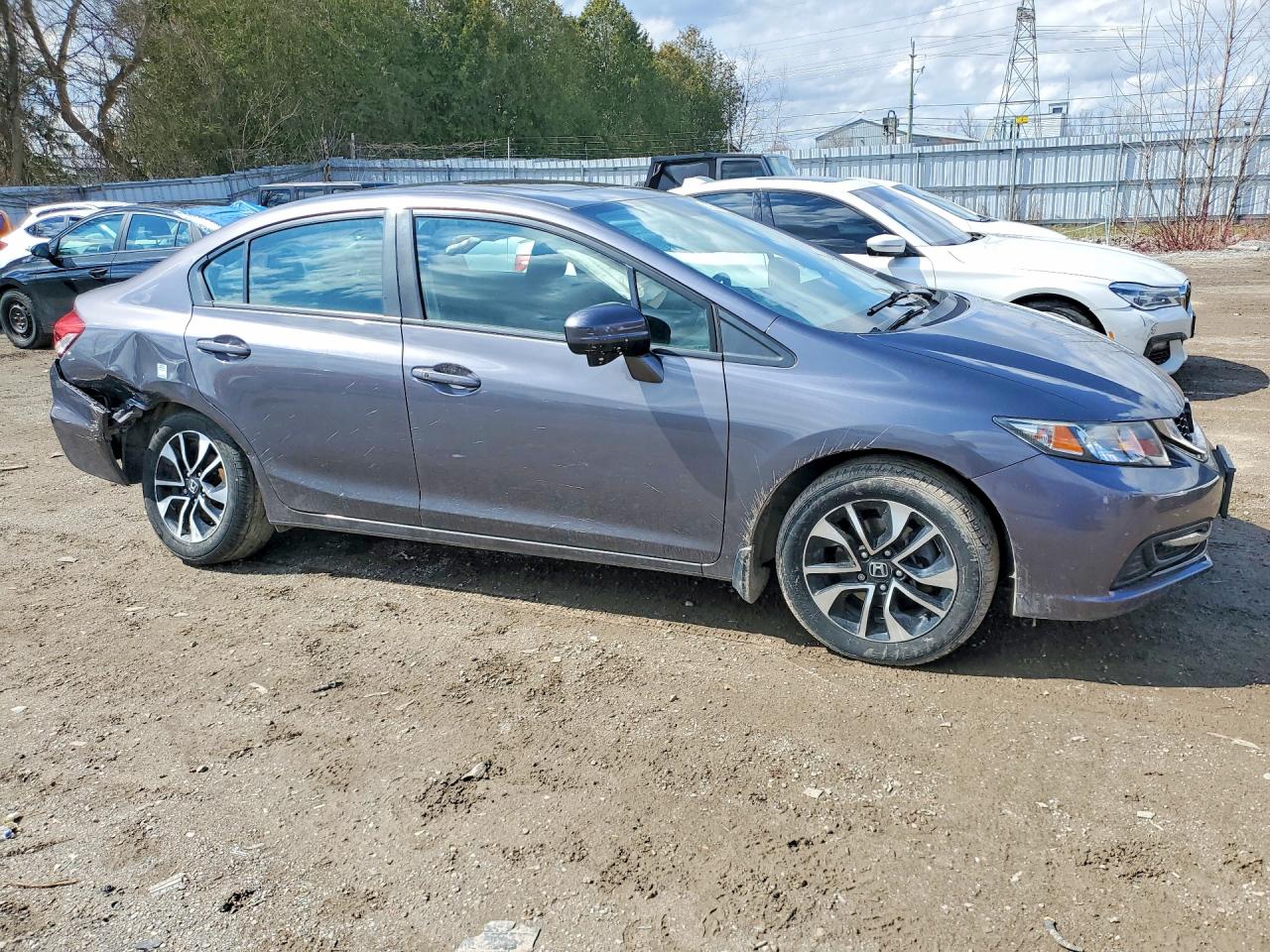 2015 Honda Civic Lx Серый vin: 2HGFB2F57FH011053
