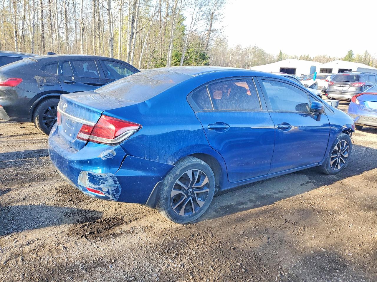 2015 Honda Civic Lx Blue vin: 2HGFB2F57FH018729