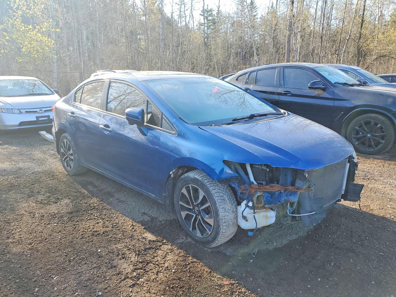 2015 Honda Civic Lx Blue vin: 2HGFB2F57FH018729