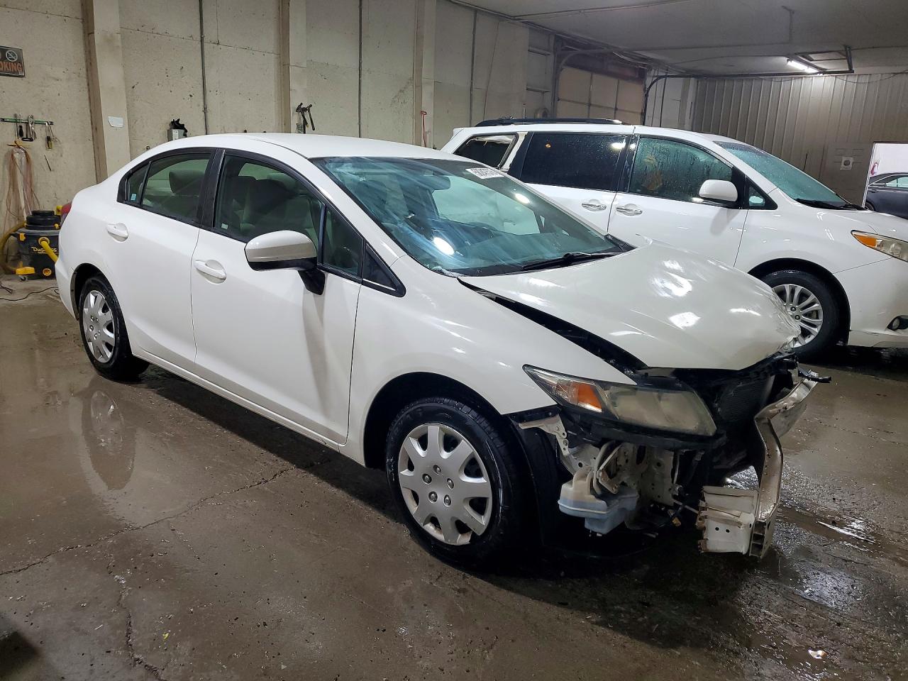 2015 Honda Civic Lx White vin: 2HGFB2F57FH504683