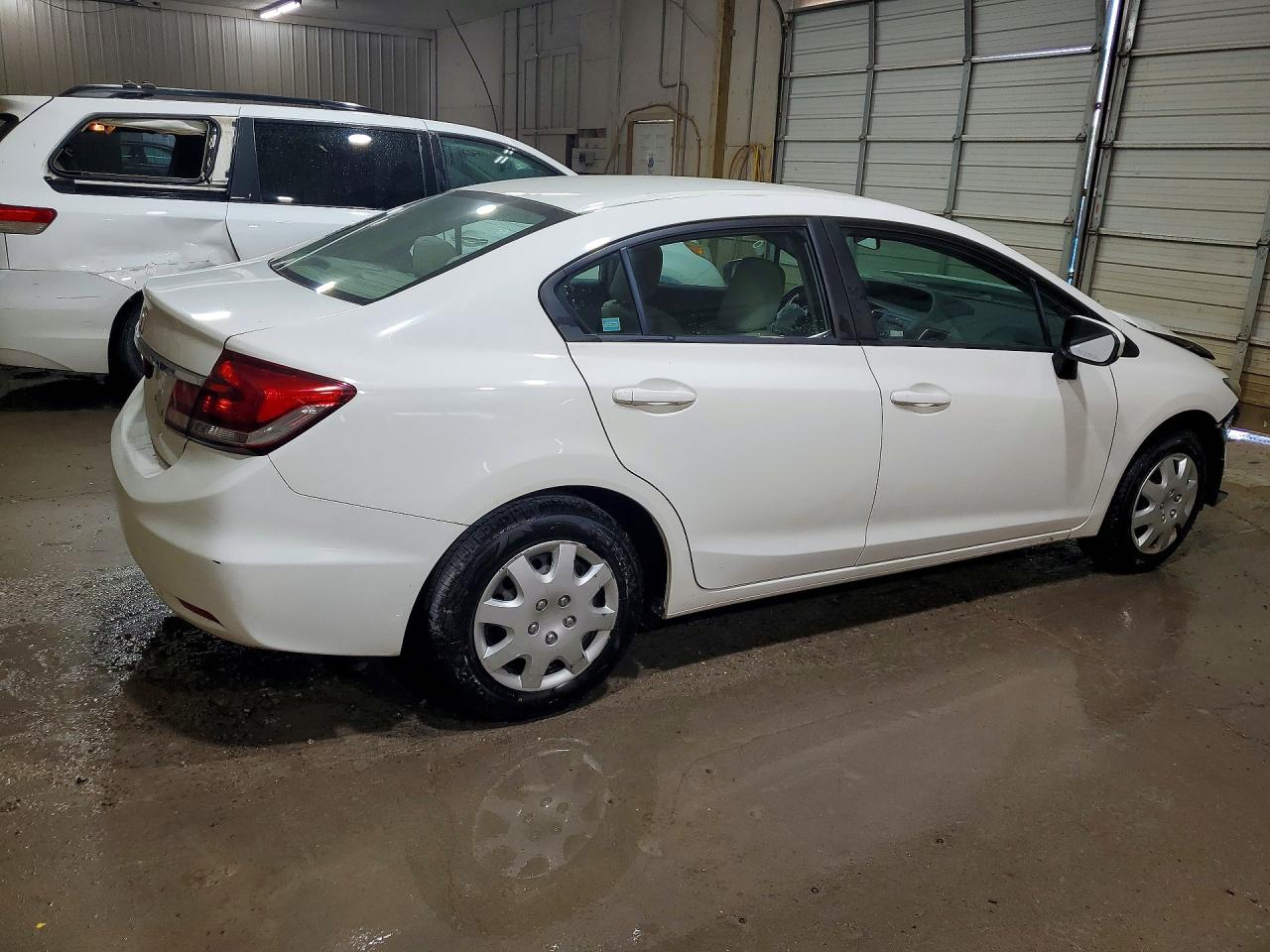 2015 Honda Civic Lx White vin: 2HGFB2F57FH504683