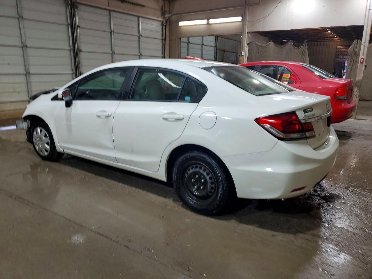 2015 Honda Civic Lx White vin: 2HGFB2F57FH504683