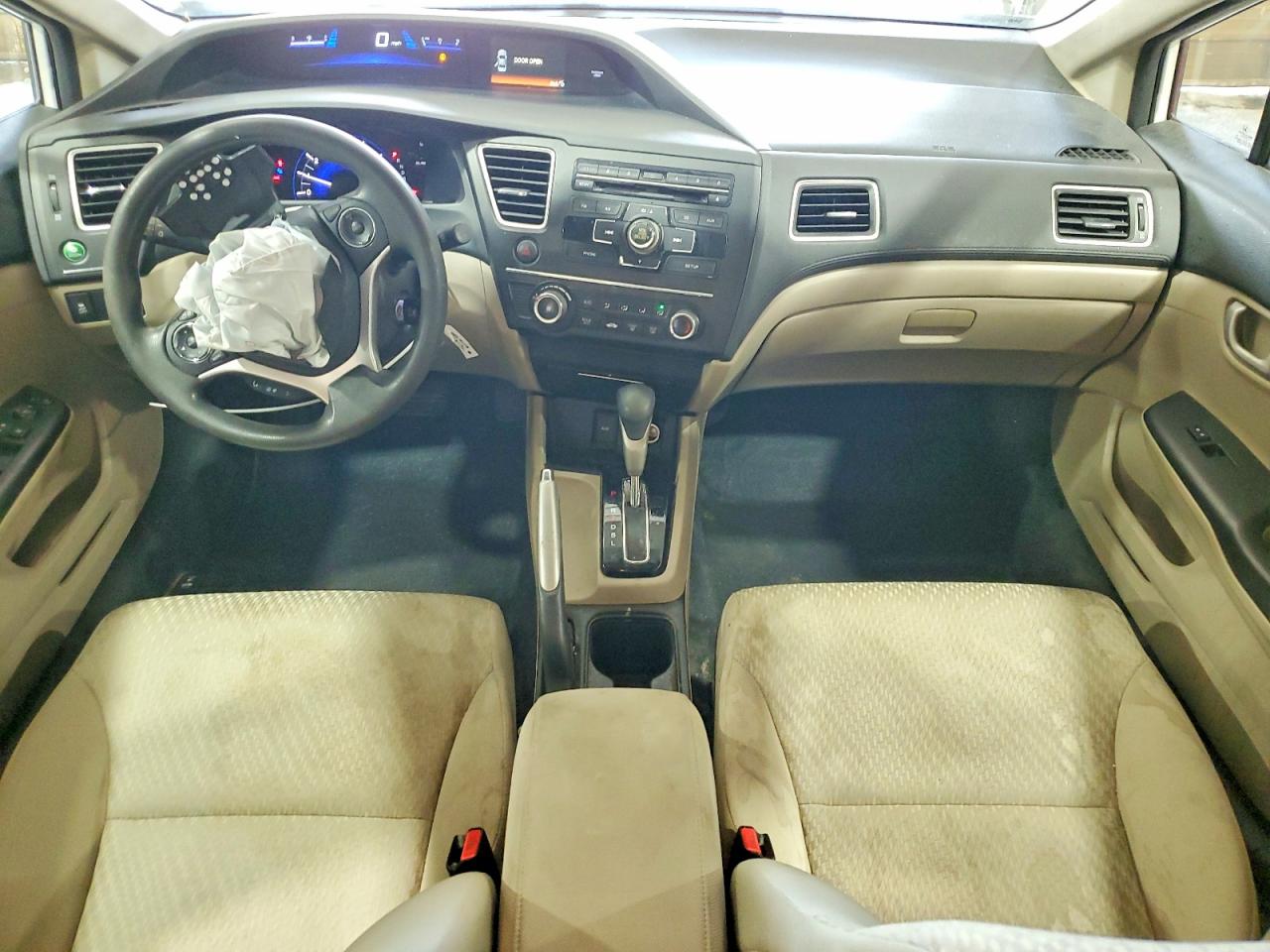 2015 Honda Civic Lx White vin: 2HGFB2F57FH504683