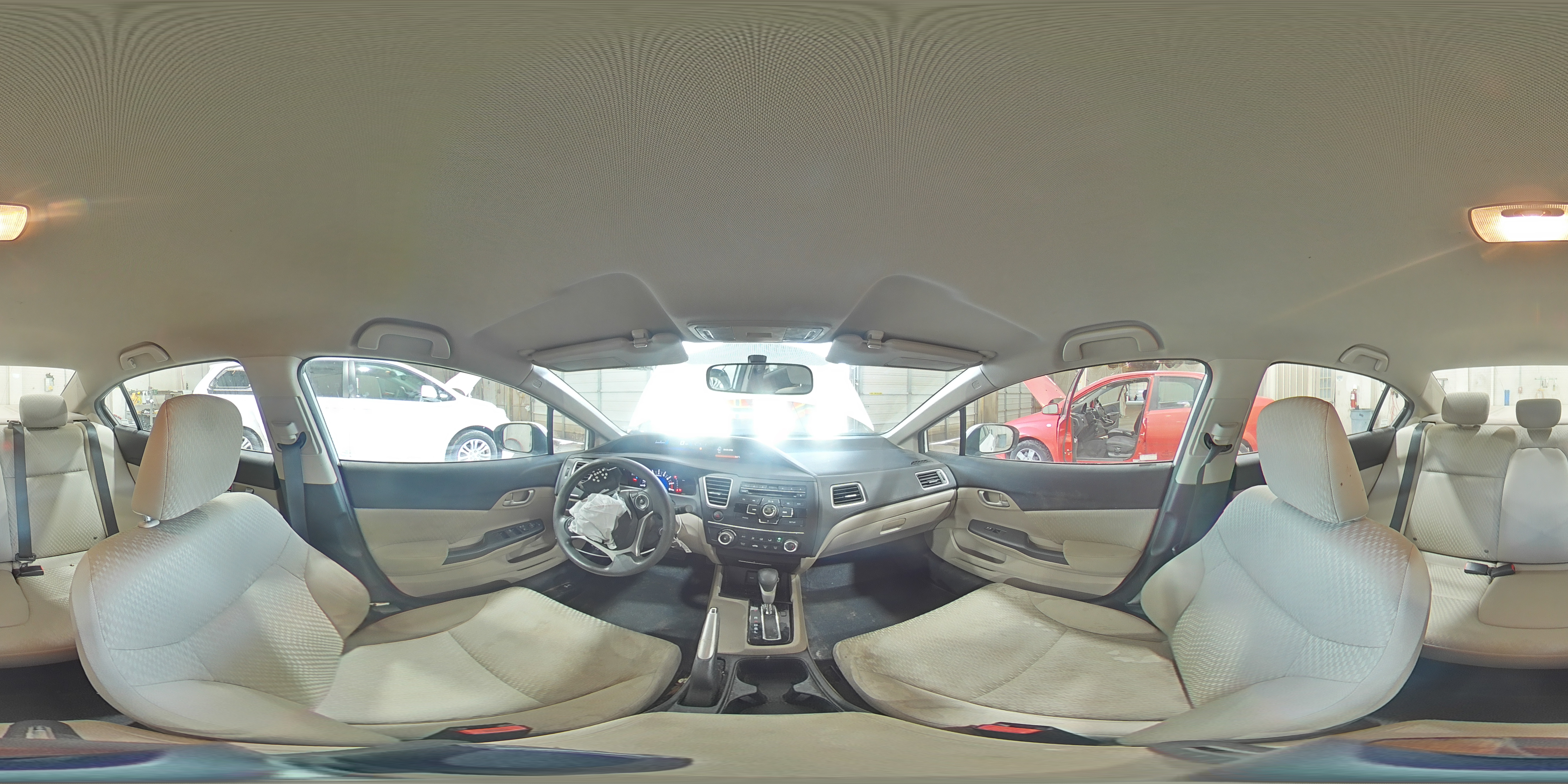 2015 Honda Civic Lx White vin: 2HGFB2F57FH504683