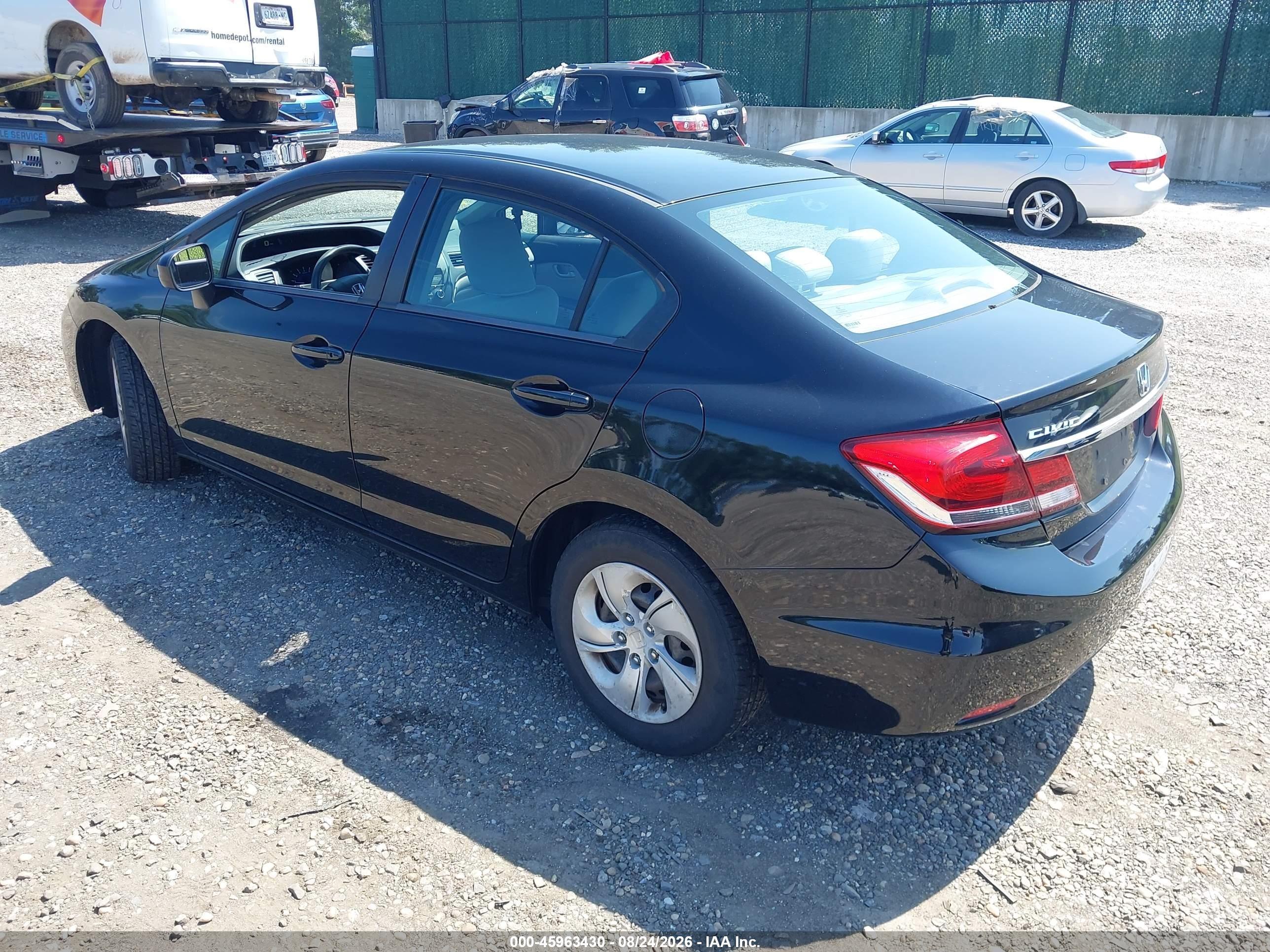 2015 Honda Civic Lx Black vin: 2HGFB2F57FH507079