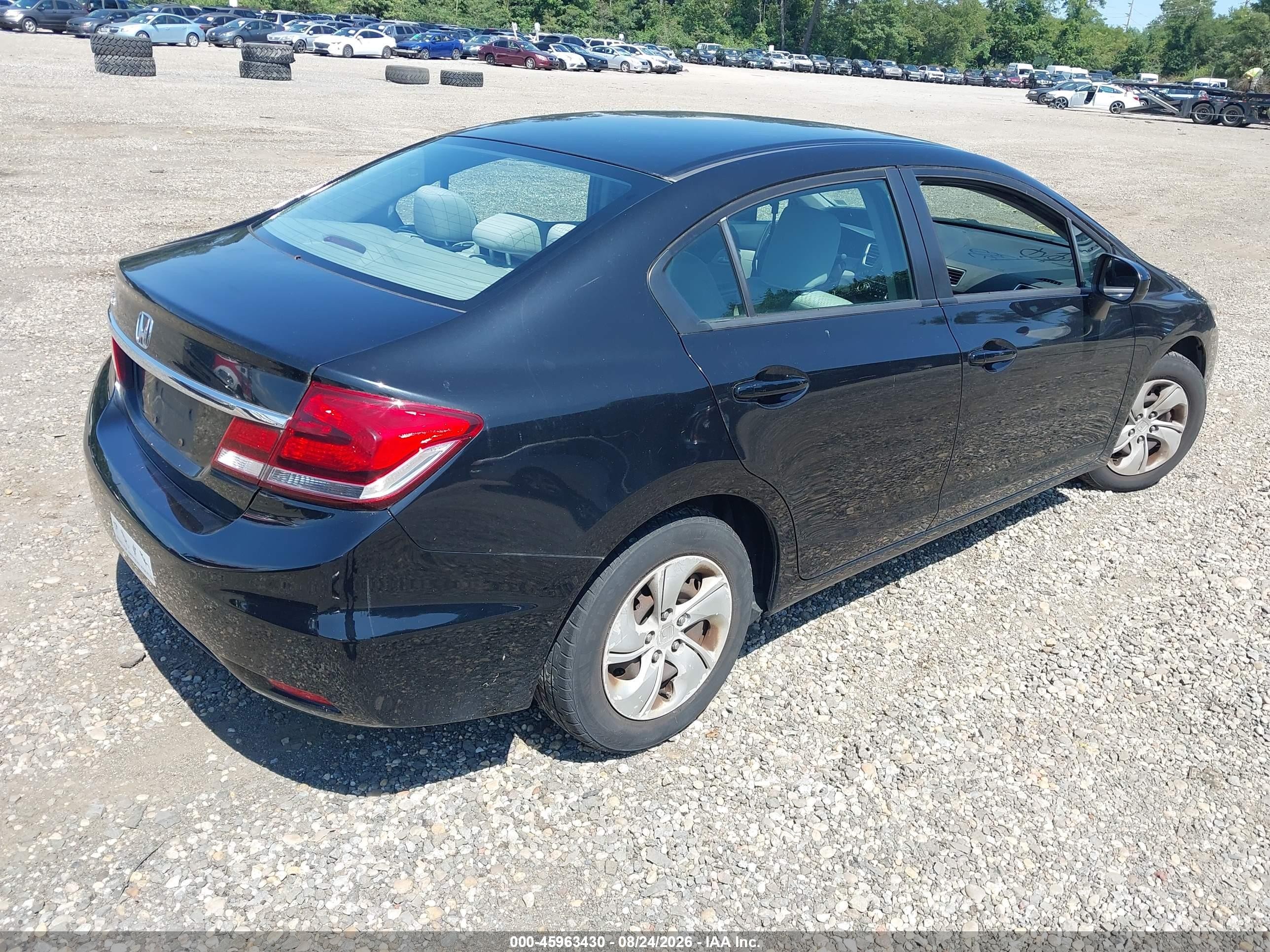 2015 Honda Civic Lx Black vin: 2HGFB2F57FH507079
