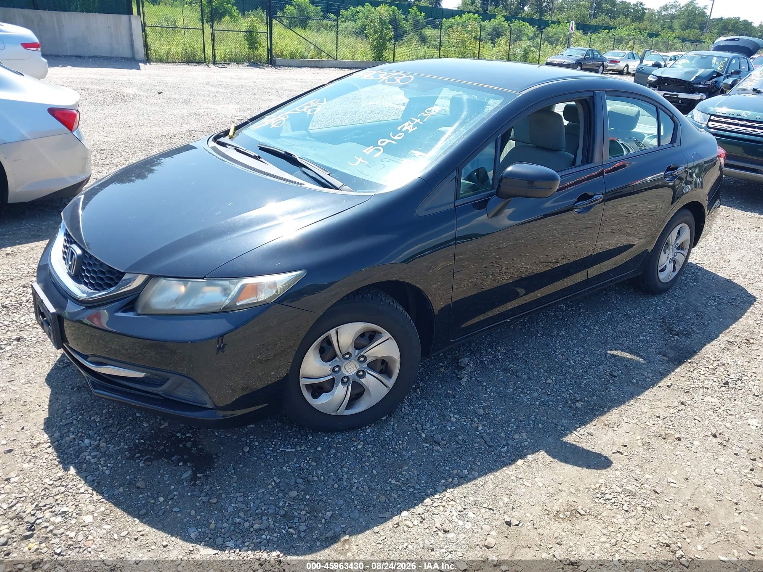 2015 Honda Civic Lx Black vin: 2HGFB2F57FH507079
