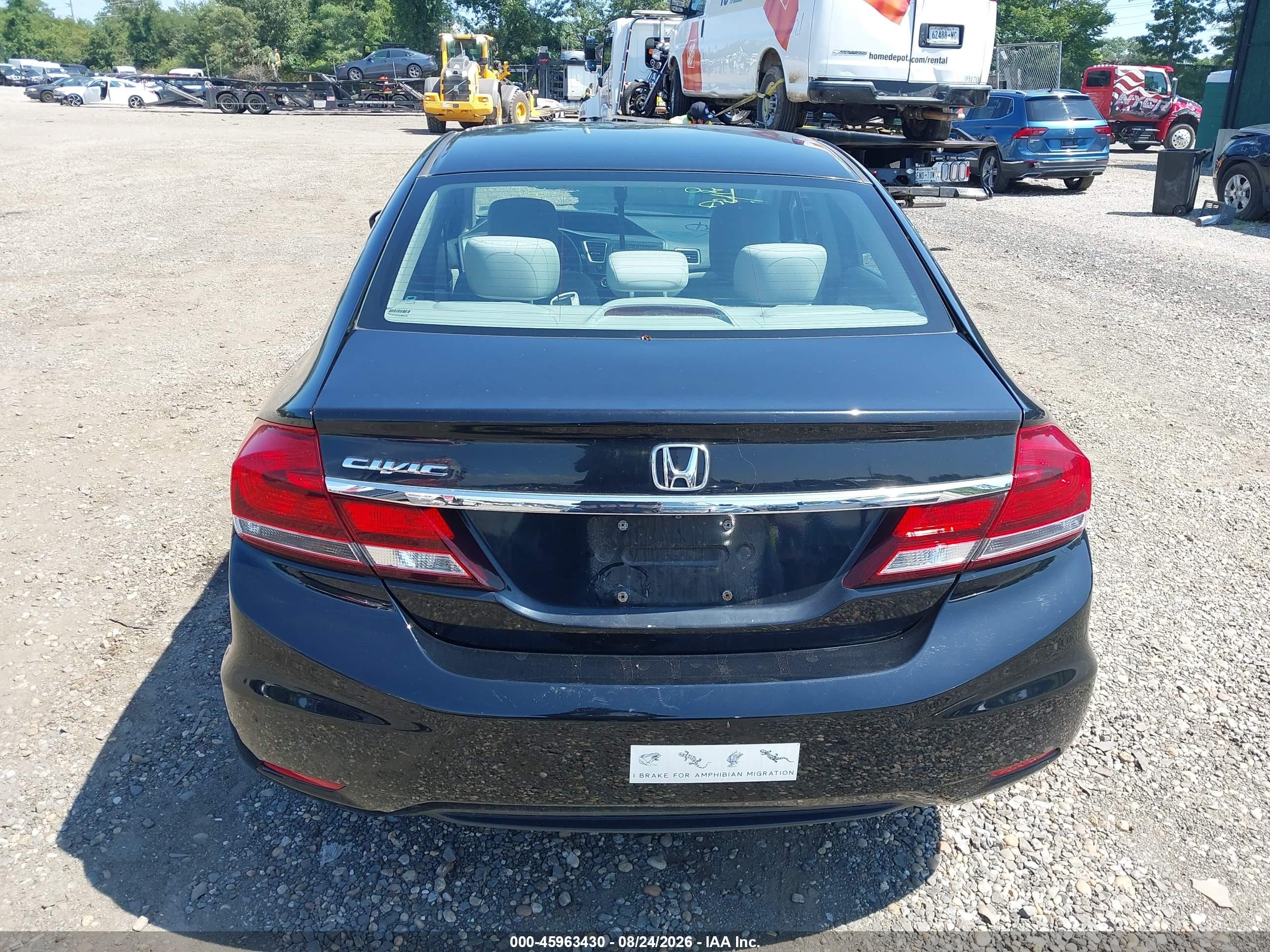 2015 Honda Civic Lx Black vin: 2HGFB2F57FH507079