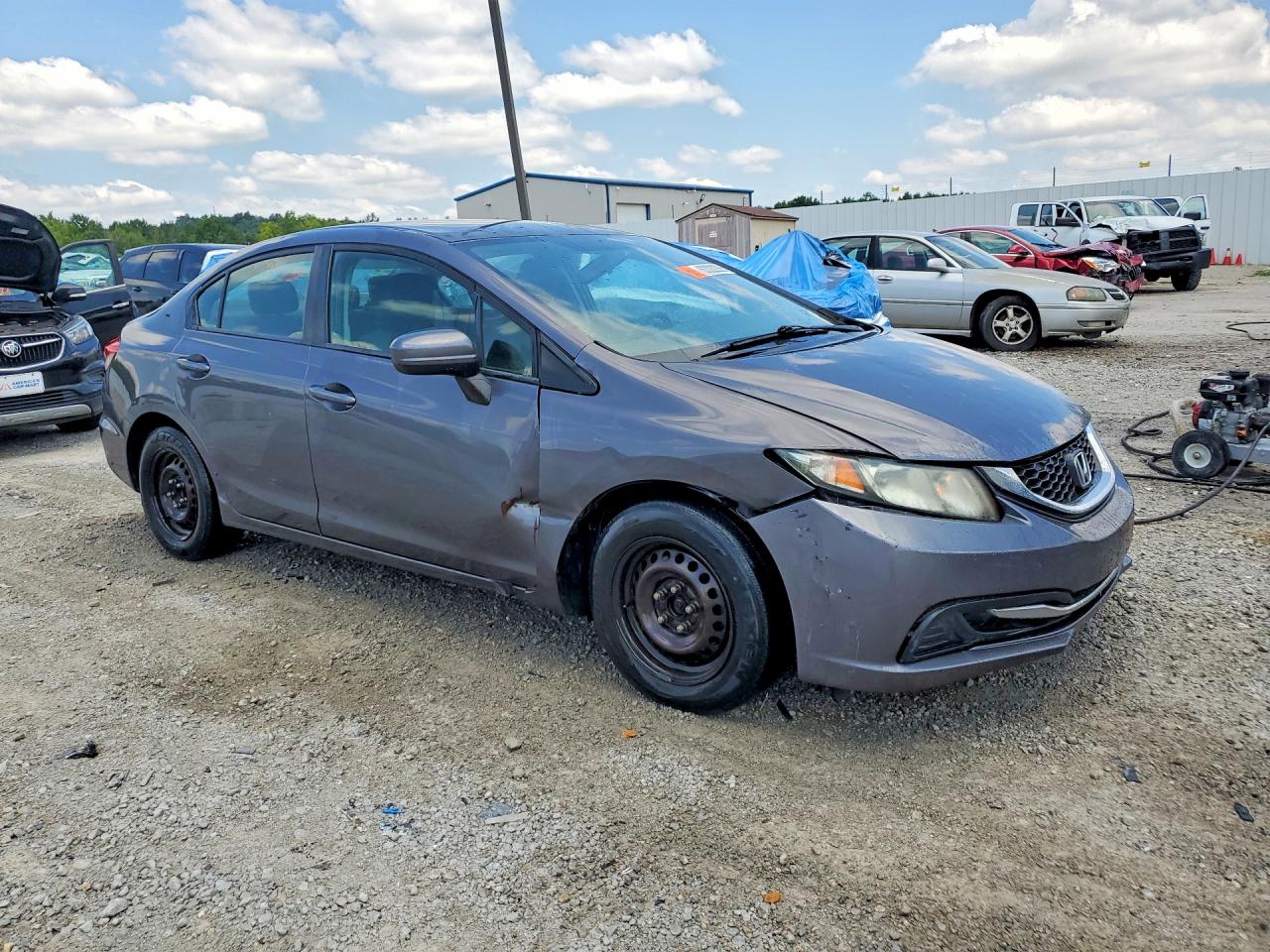 2015 Honda Civic Lx Gray vin: 2HGFB2F57FH508734