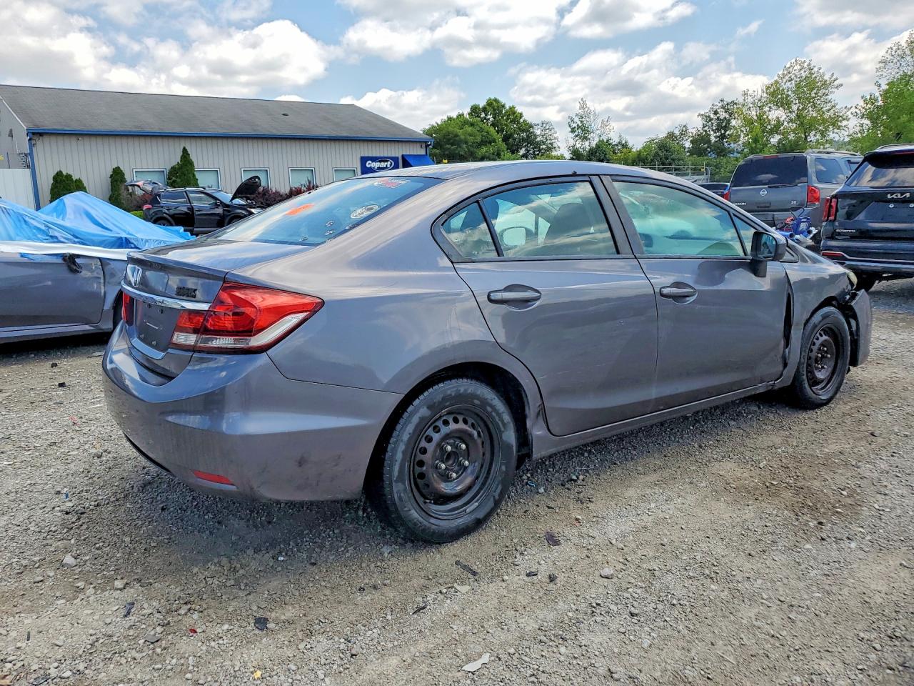 2015 Honda Civic Lx Gray vin: 2HGFB2F57FH508734