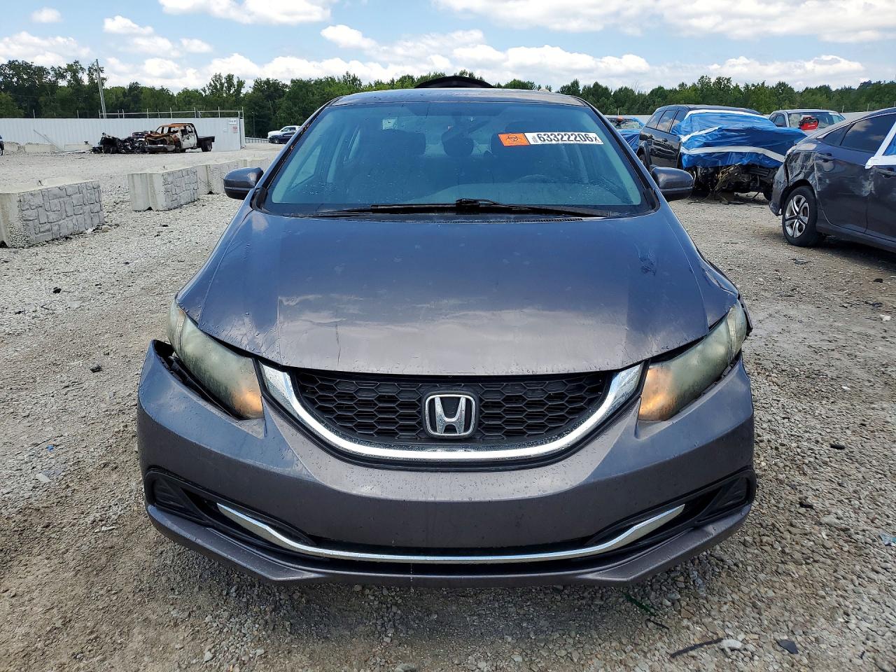 2015 Honda Civic Lx Gray vin: 2HGFB2F57FH508734