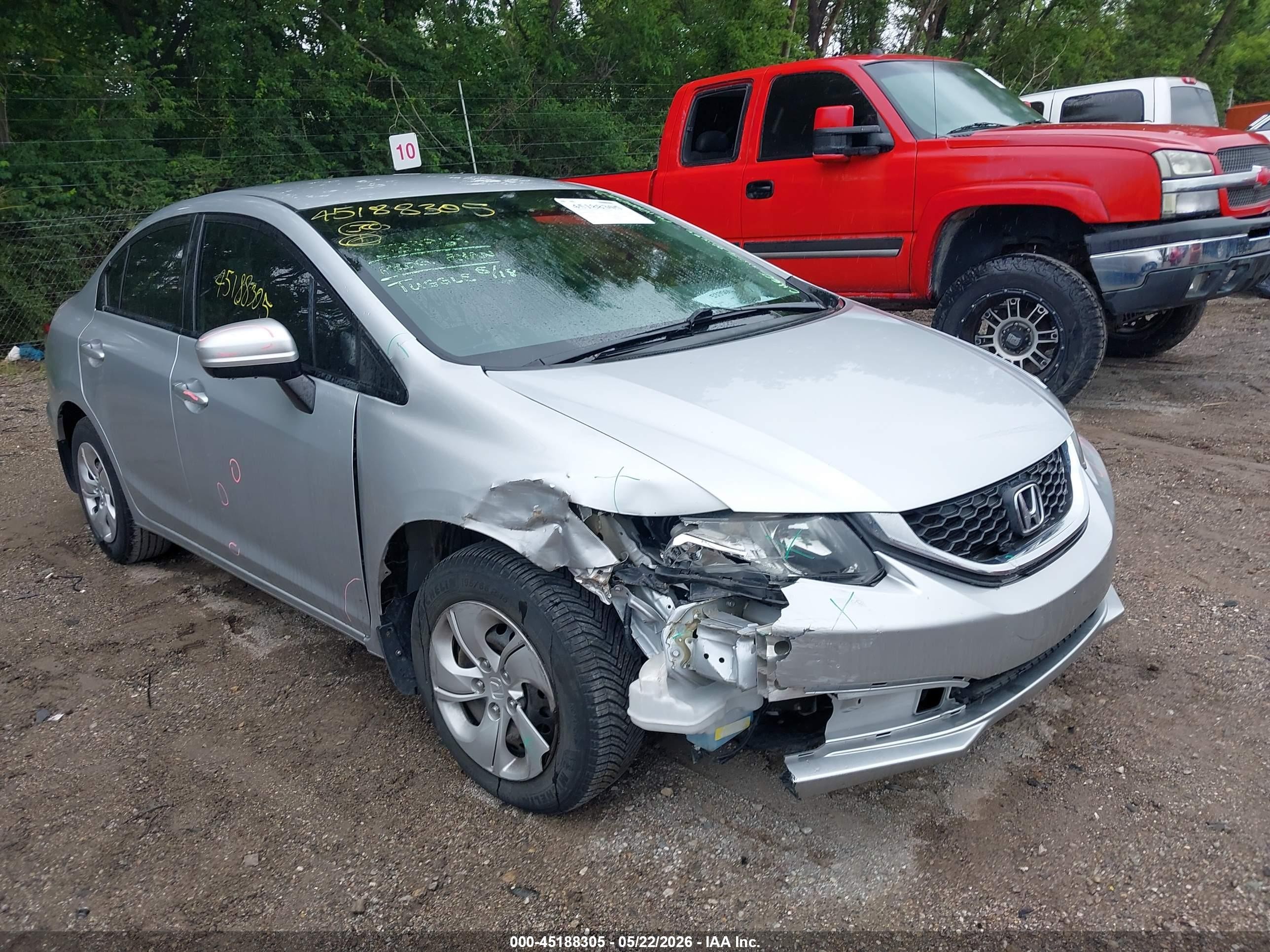 2015 Honda Civic Lx Silver vin: 2HGFB2F57FH519166