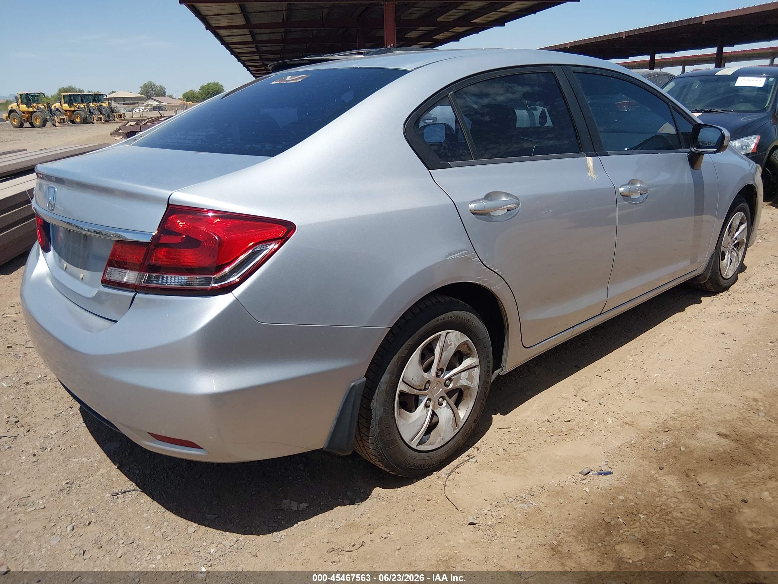 2015 Honda Civic Lx Silver vin: 2HGFB2F57FH523380